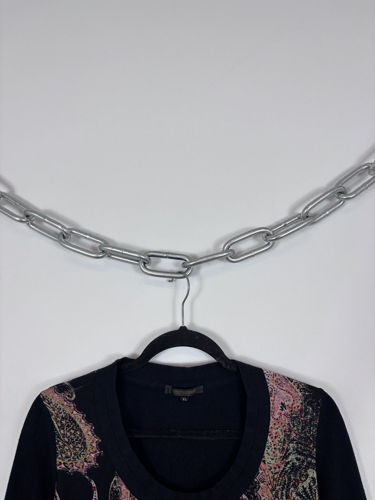 Roberto Cavalli Roberto Cavalli Vintage Women’s Rhinestones Long Sleeve Tee Size XL / US 12-14 / IT 48-50 - 3 Thumbnail