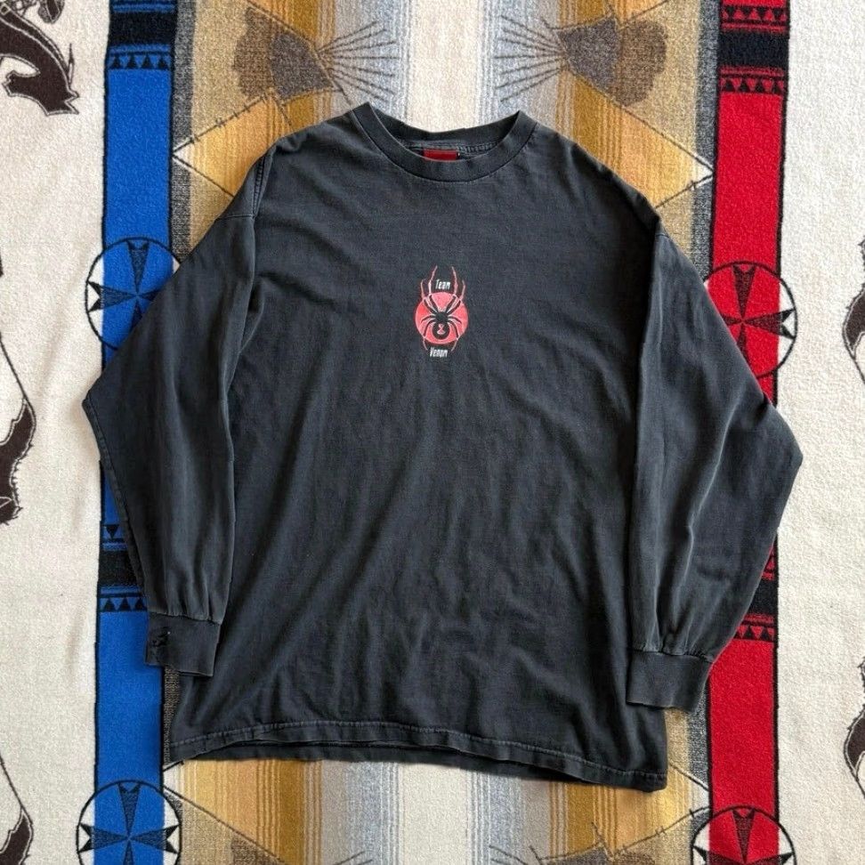 Spyder VINTAGE Spyder Long Sleeve T-Shirt XL Men 90s Skiing Baphomet Rare Black 1990s 90s SKiing Winter Mens Size US XL / EU 56 / 4 - 2 Thumbnail