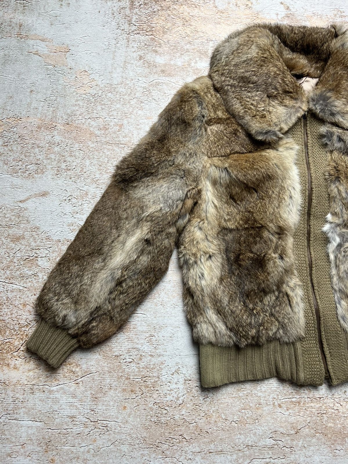 Vintage Vintage 90s fur cropped bomber jacket Size S / US 4 / IT 40 - 2 Thumbnail