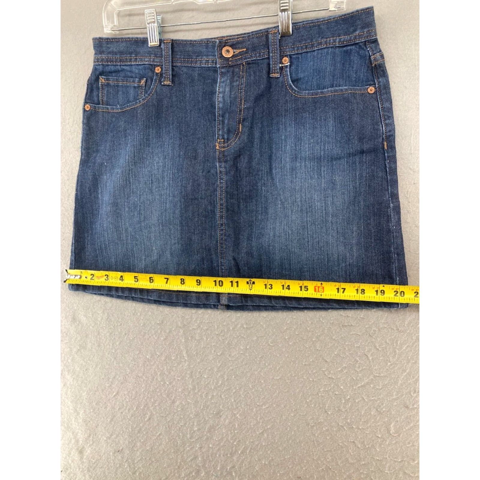 Gap Gap Mini Skirt Womens Size 8 Blue Stretch Denim Casual Bohemian Size 30" / US 8 / IT 44 - 3 Thumbnail