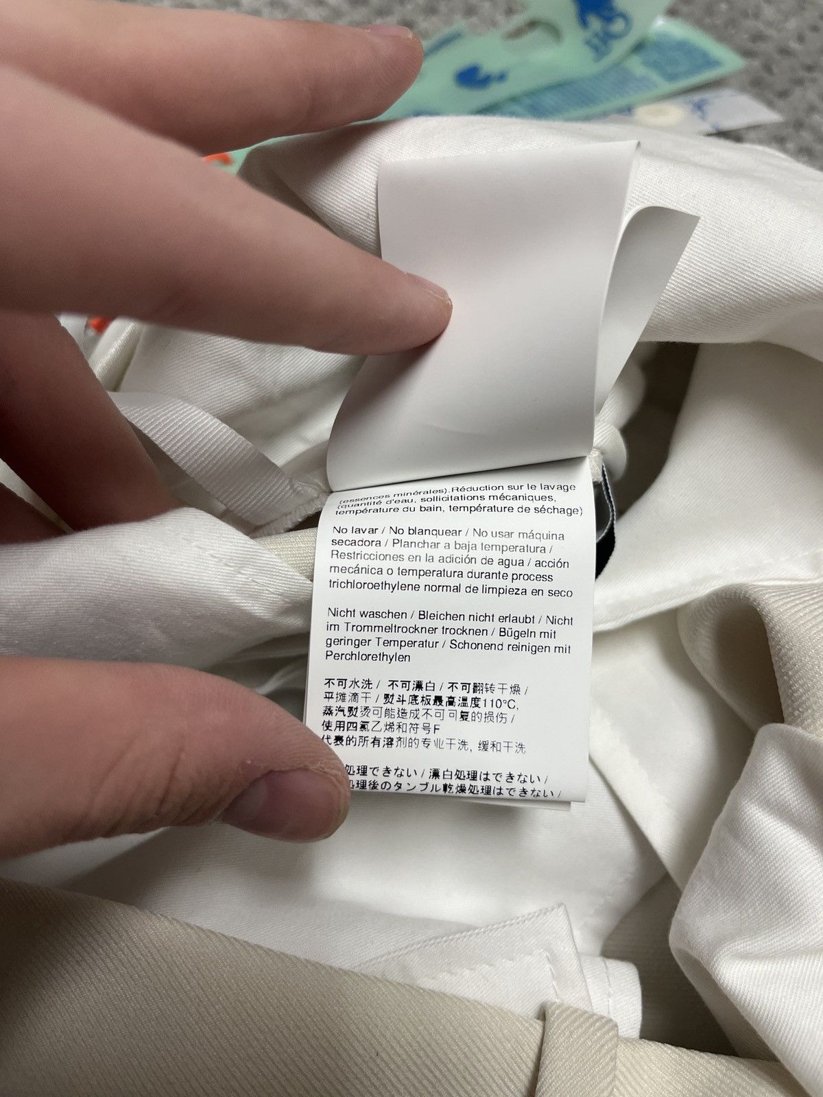 Off-White Ivory No Color Pap Drill Slim Pant Size 46L - 2 Thumbnail