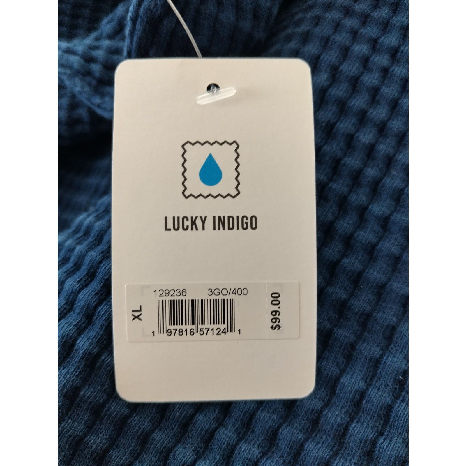 Lucky Brand NWT! LUCKY BRAND Indigo Waffle Baja Hoodie L/S Men's Size XL Size US XL / EU 56 / 4 - 7 Thumbnail