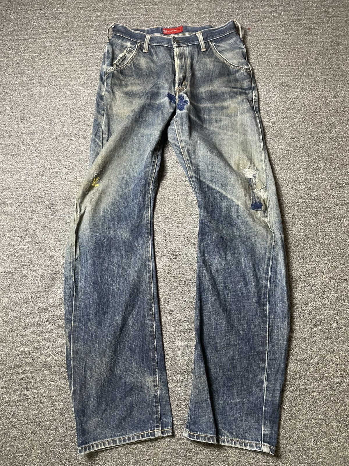 Edwin × Vintage EDWIN x E.Function Distressed Denim Jeans (93) Size US 31 - 1 Thumbnail