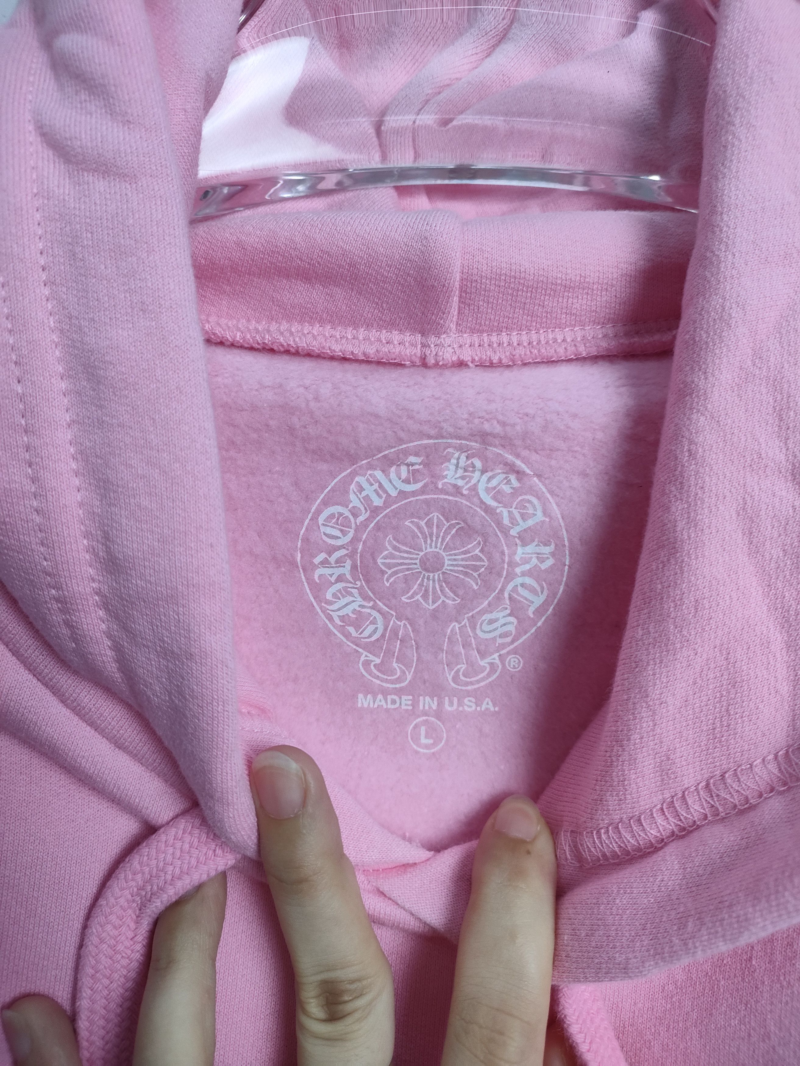 Chrome Hearts Chrome Hearts USA Script Logo Pink Pullover Hoodie Size L / US 10 / IT 46 - 6 Thumbnail
