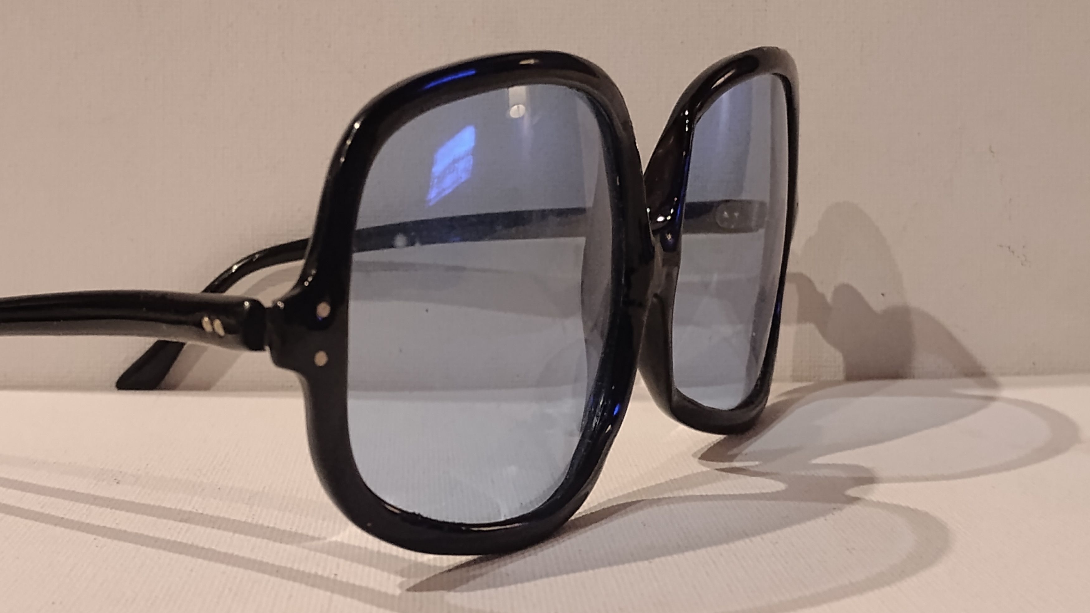 Other Rare Vintage Extra Large Blue Tint Sunglasses JapanNOS Size ONE SIZE - 1 Thumbnail