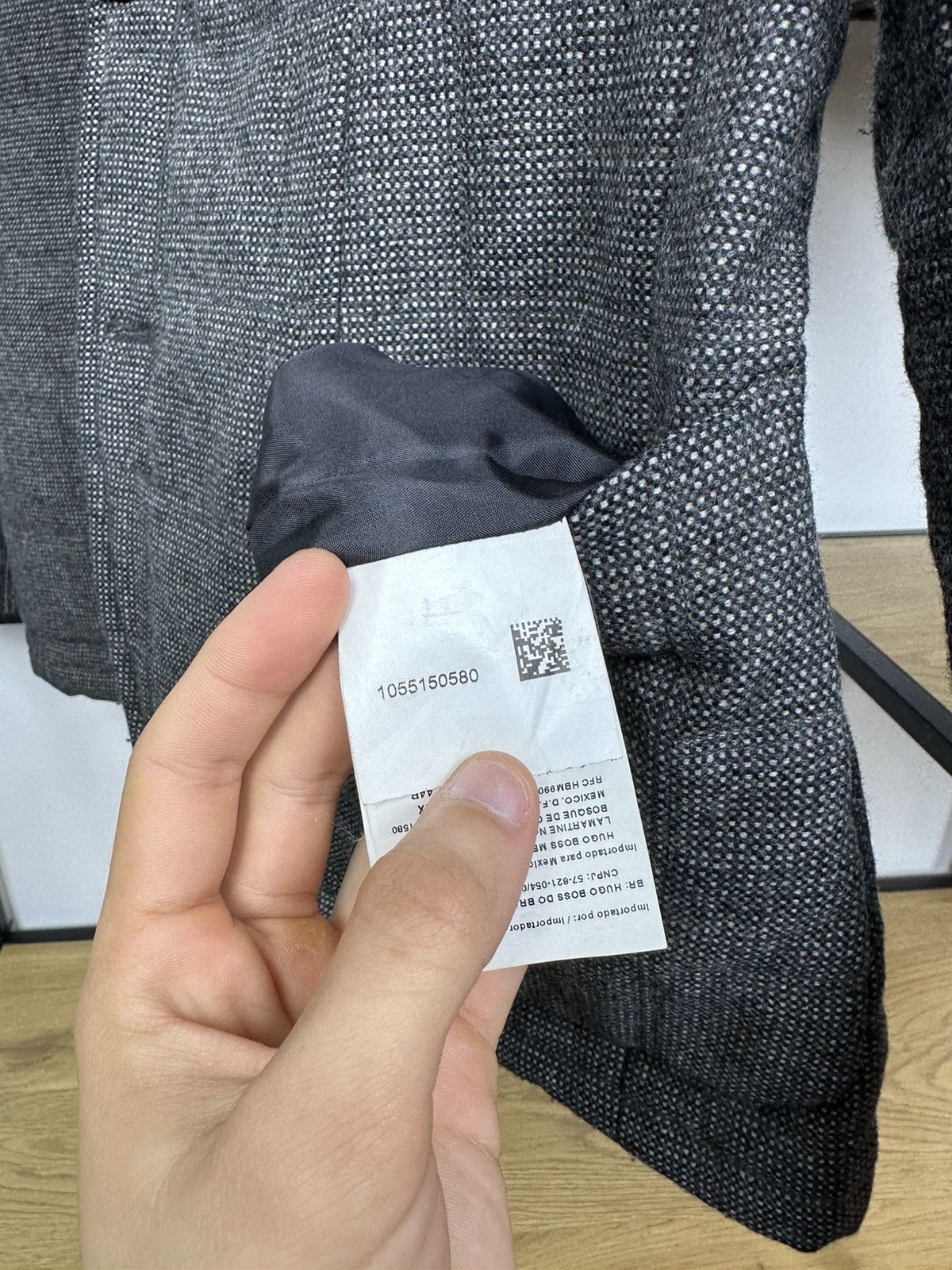 Hugo Boss Hugo Boss Wool Jacket Men’s Blazer Quilted Grey 54 Size Size US L / EU 52-54 / 3 - 9 Thumbnail