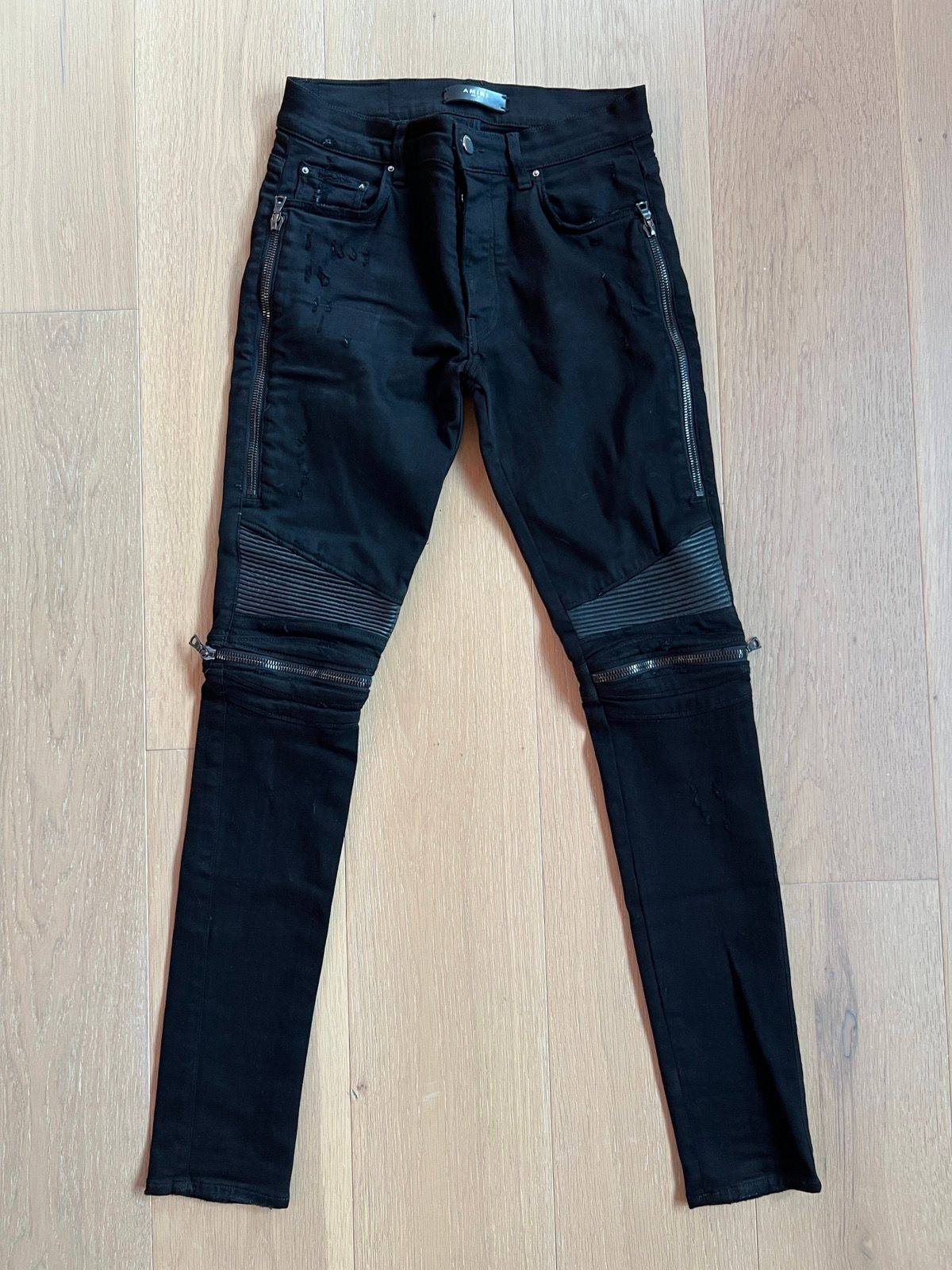 Pre-owned Amiri Men's Mx2 Moto Jeans In Black