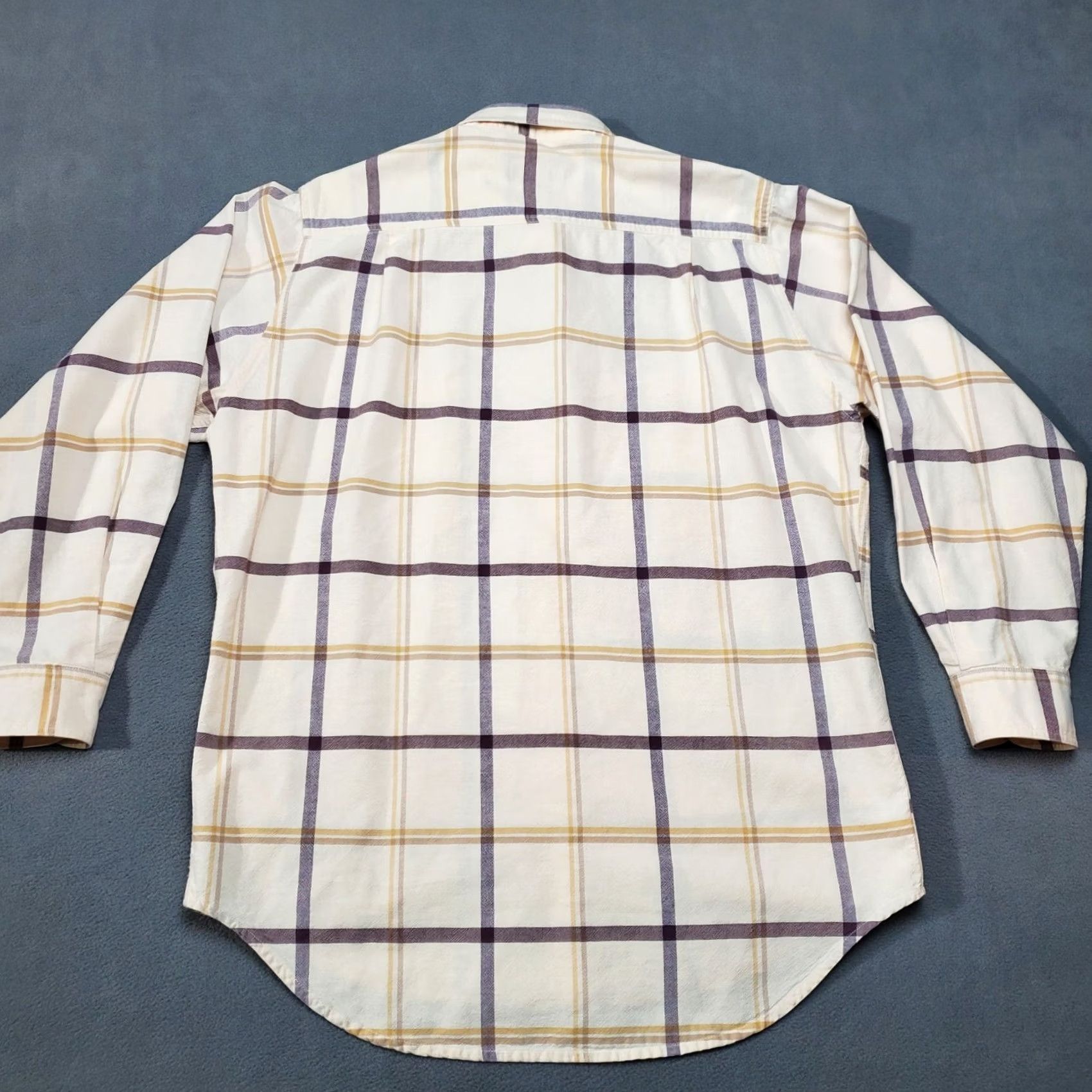 Sperry Sperry Top-Sider Shirt Womens Large Ivory Plaid Cotton Long Sleeve Button Up Shirt Size L / US 10 / IT 46 - 7 Thumbnail
