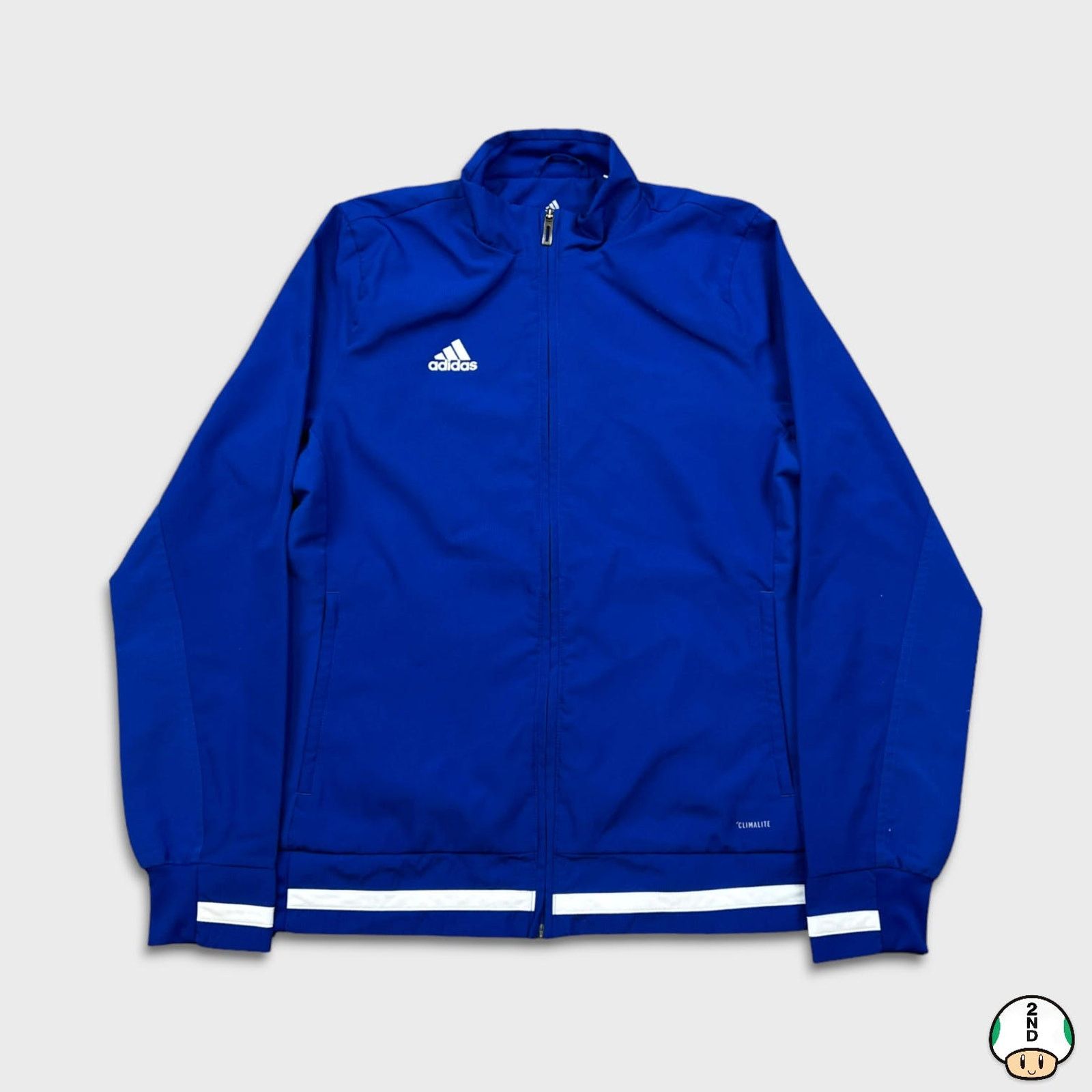 Adidas × Vintage Adidas Jacket Small Climalite Stripe Zip Windbreaker Bomber Size US S / EU 44-46 / 1 - 1 Thumbnail