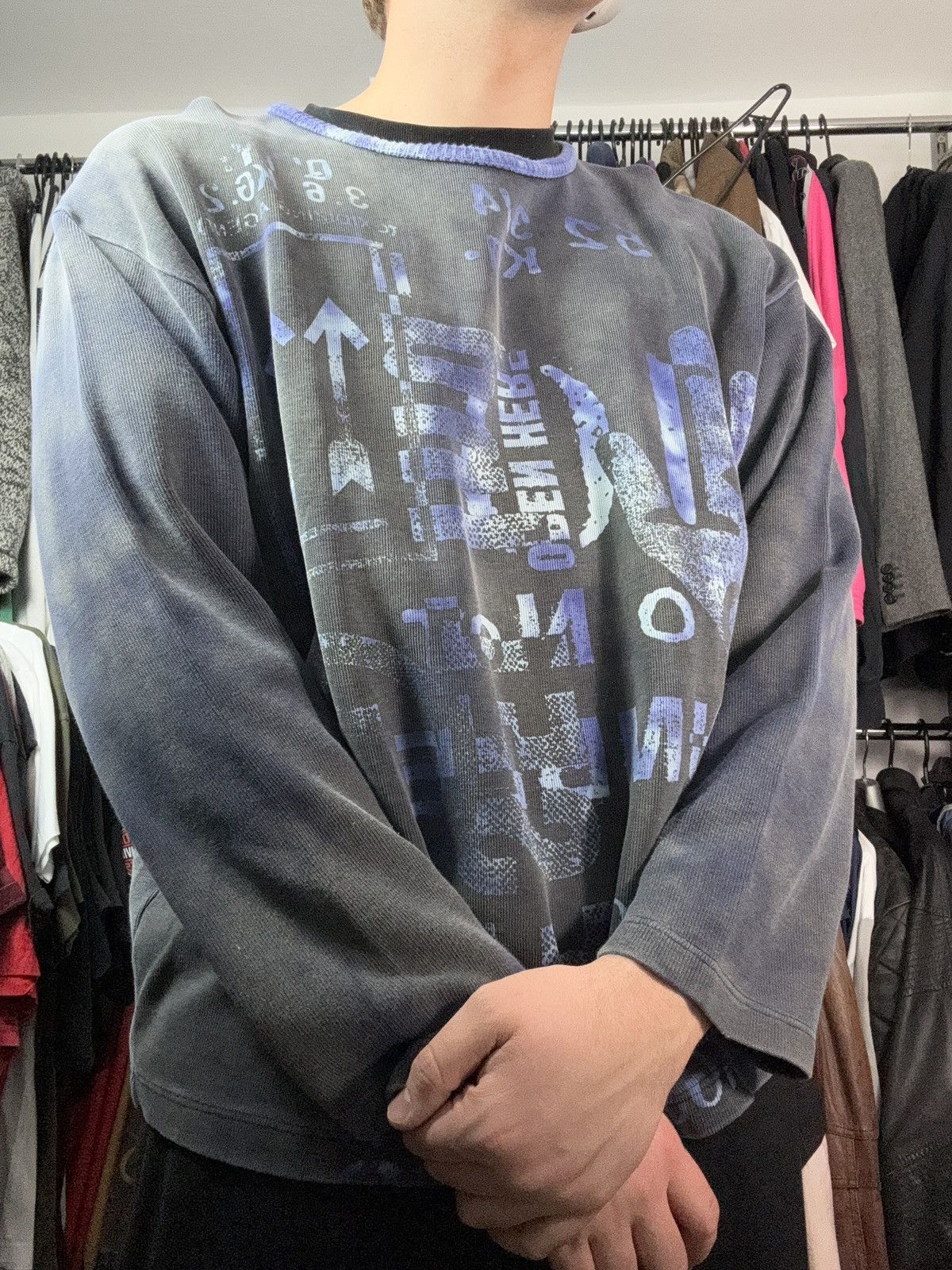 Diesel × Vintage DIESEL KNITTING CO. VINTAGE SWEATER ARCHIVE WASHED SWEATER Size US XL / EU 56 / 4 - 12 Thumbnail