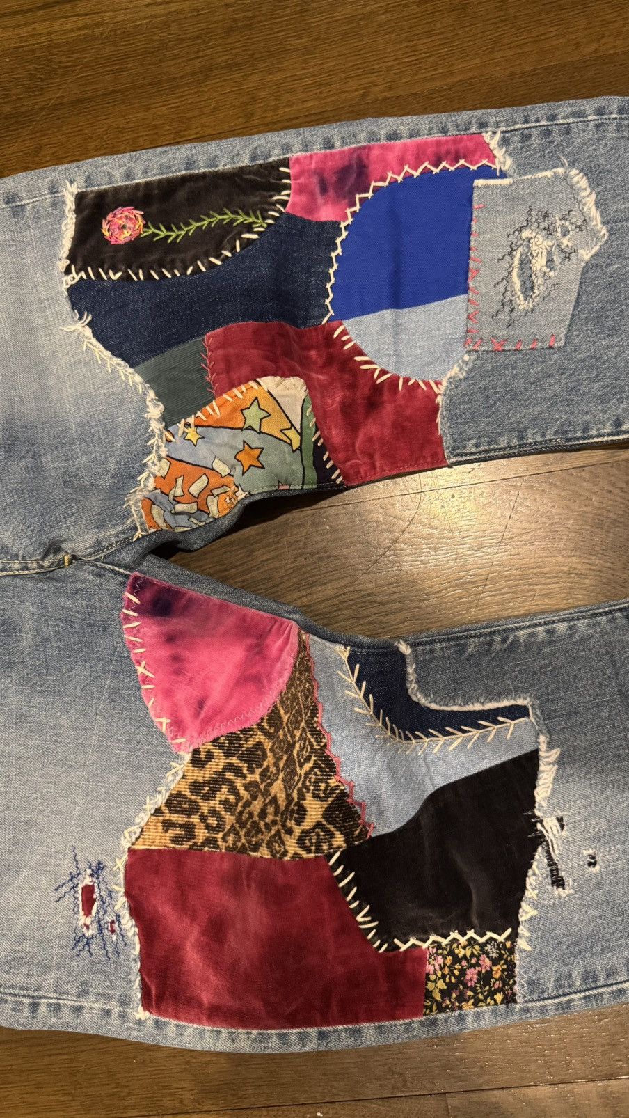 Kapital × Kapital Kountry Kapital Kountry Embroidered Patchwork Jeans K2109LP009 Size US 32 / EU 48 - 2 Thumbnail