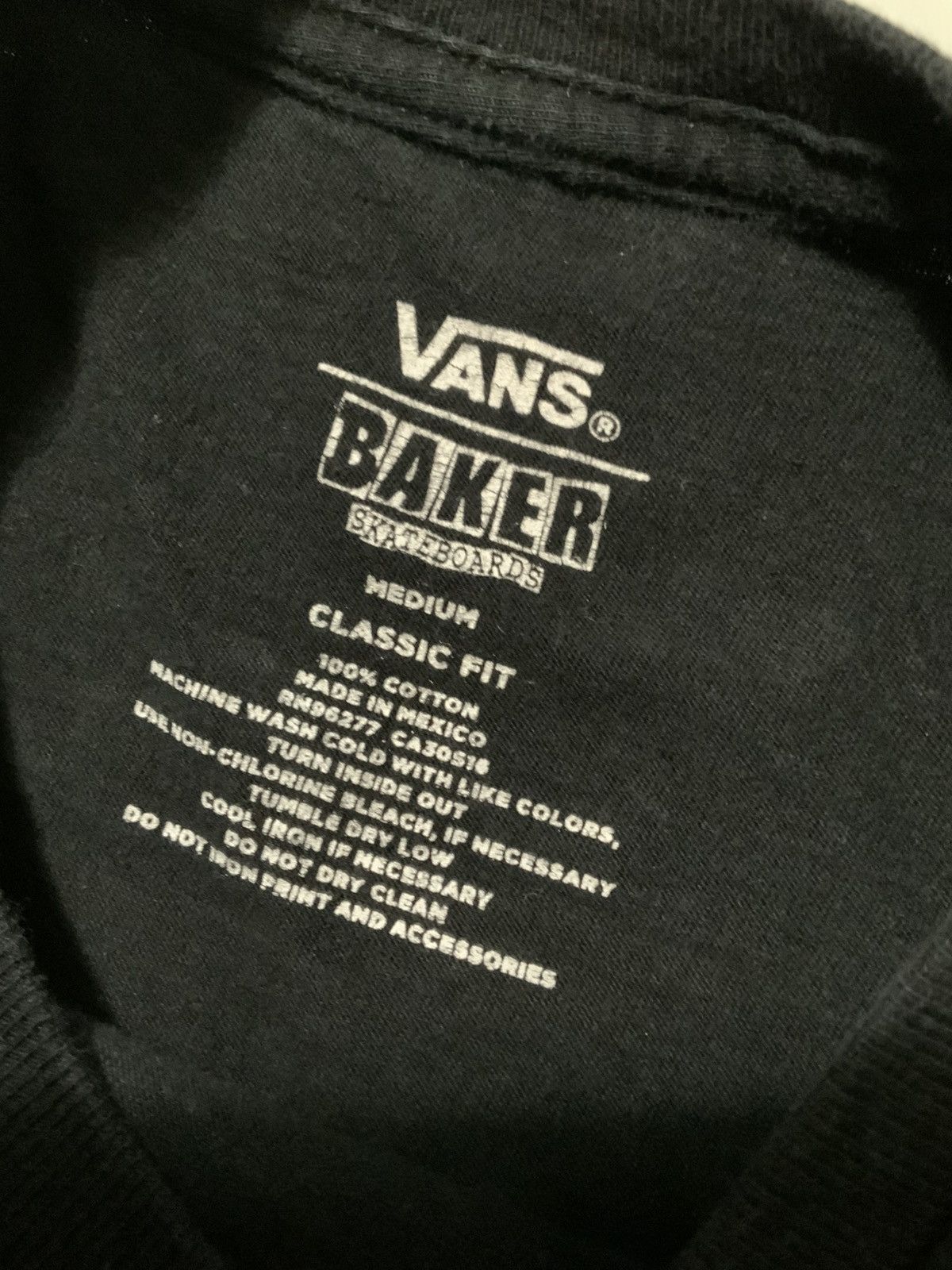 Vans Vans X Baker Skateboards Racing Black Graphic L/S T-Shirt Size US M / EU 48-50 / 2 - 7 Thumbnail