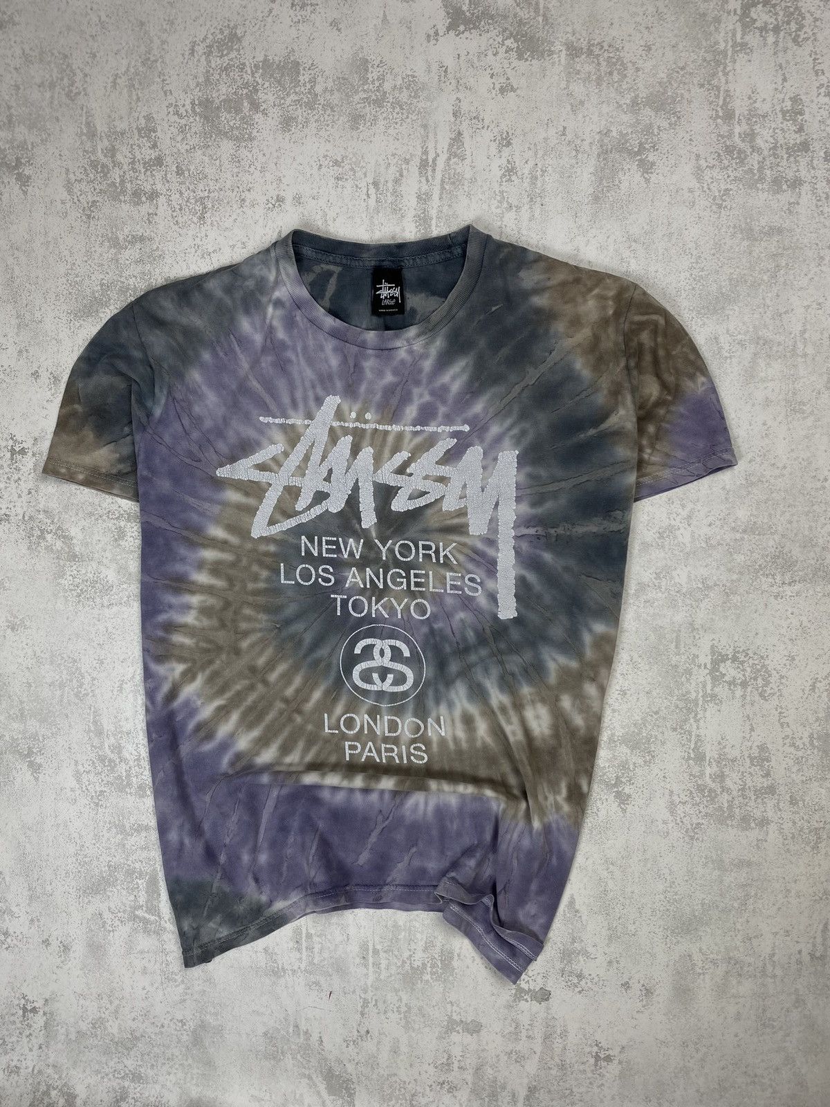 Stussy Stüssy Spiral Tie-Dye World Tour T-shirt Global Graphic Tee Size US L / EU 52-54 / 3 - 1 Thumbnail