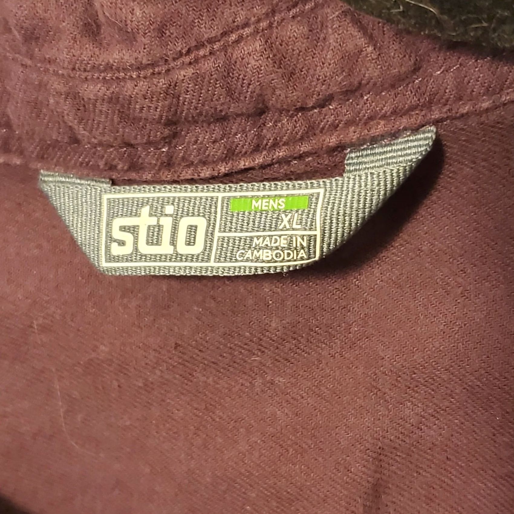 Vintage Stio Miter Flannel Shirt Mens XL Purple Brushed Organic Cotton Button Up Size US XL / EU 56 / 4 - 2 Thumbnail
