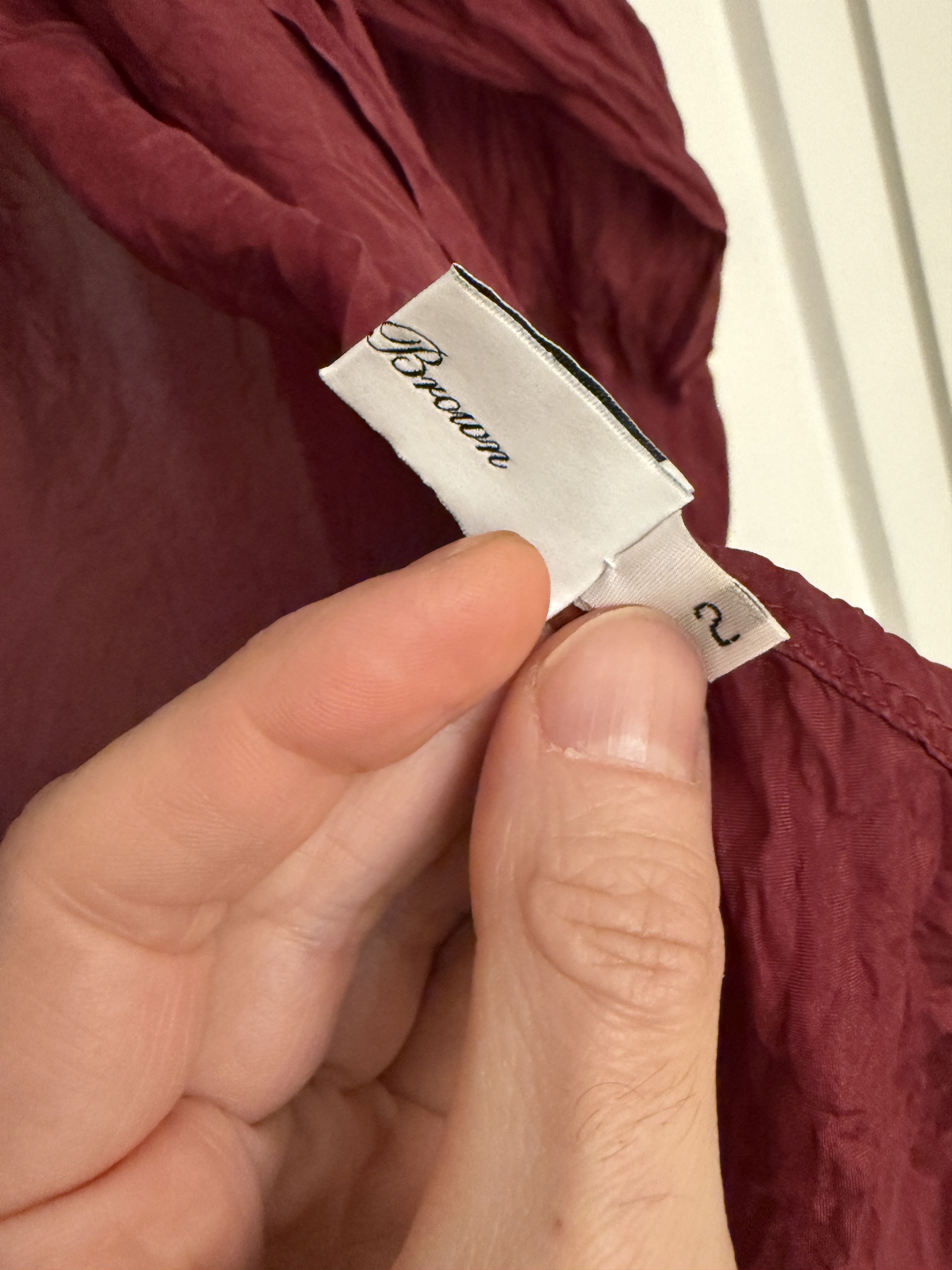Duckie Brown Burgundy Flowy Silk Shirt Size US M / EU 48-50 / 2 - 3 Thumbnail