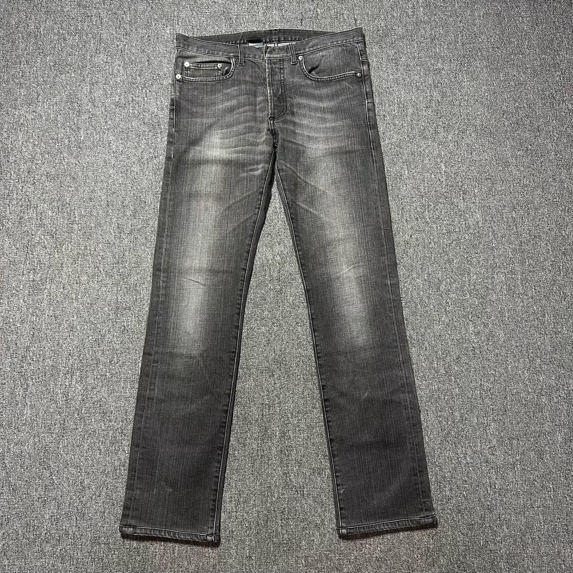 Dior Dior Homme Washed Distressed Charcoal Jeans Size US 31 - 1 Thumbnail