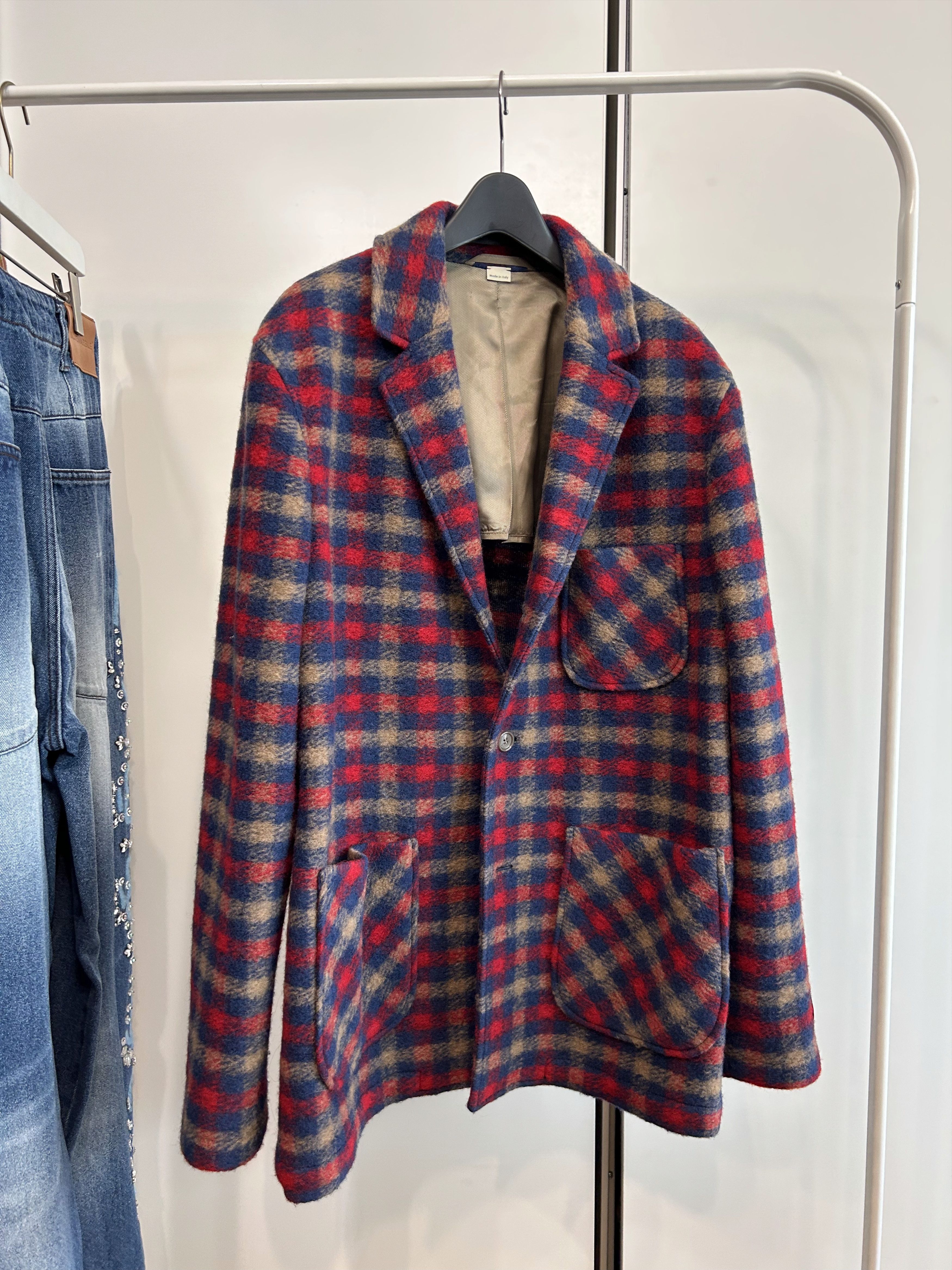 Gucci GUCCI Bycolor Wool Check Jacket Size 50L - 2 Thumbnail