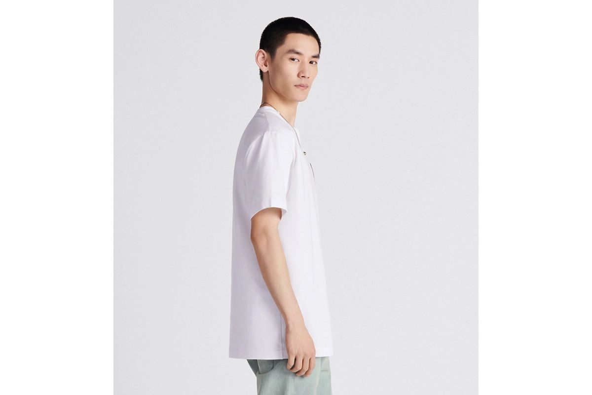 Dior o1bcso1str1124 CD Interlaced Relaxed-Fit T-Shirt in White Size US M / EU 48-50 / 2 - 5 Thumbnail