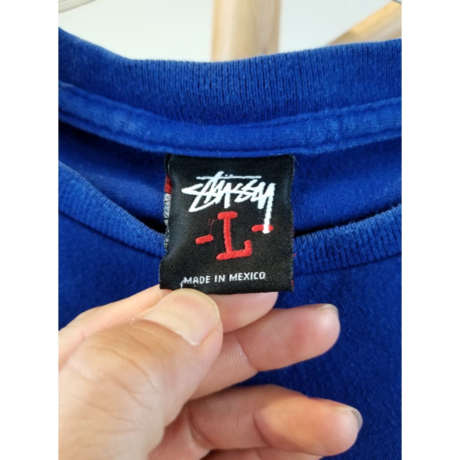 Logo 7 VINTAGE STUSSY BIG LOGO BLUE COTTON T-SHIRT SZ LARGE Size US L / EU 52-54 / 3 - 3 Thumbnail