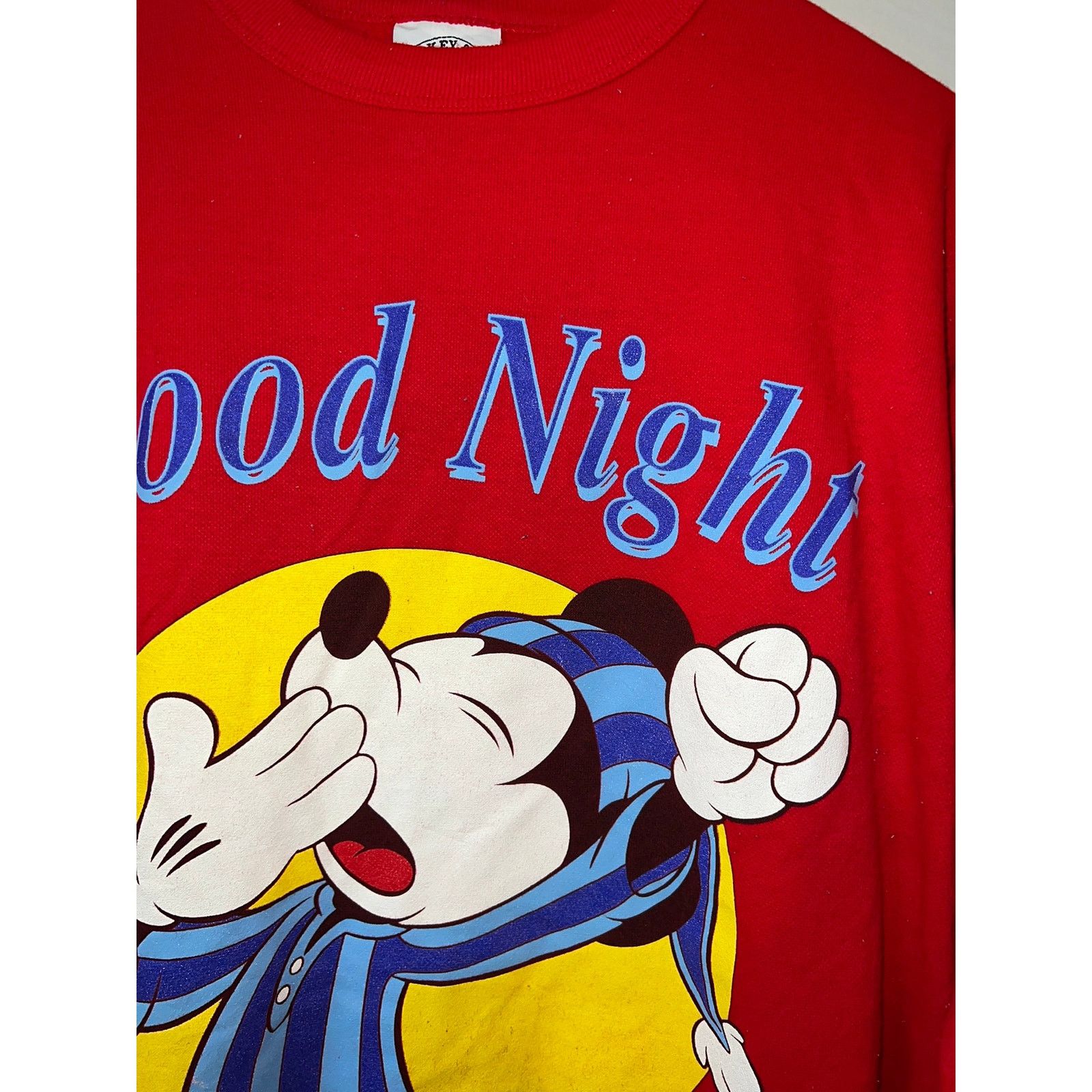 Disney Vintage Mickey Mouse Sleeper Sweatshirt Disney Good Night XL Size US XL / EU 56 / 4 - 3 Thumbnail