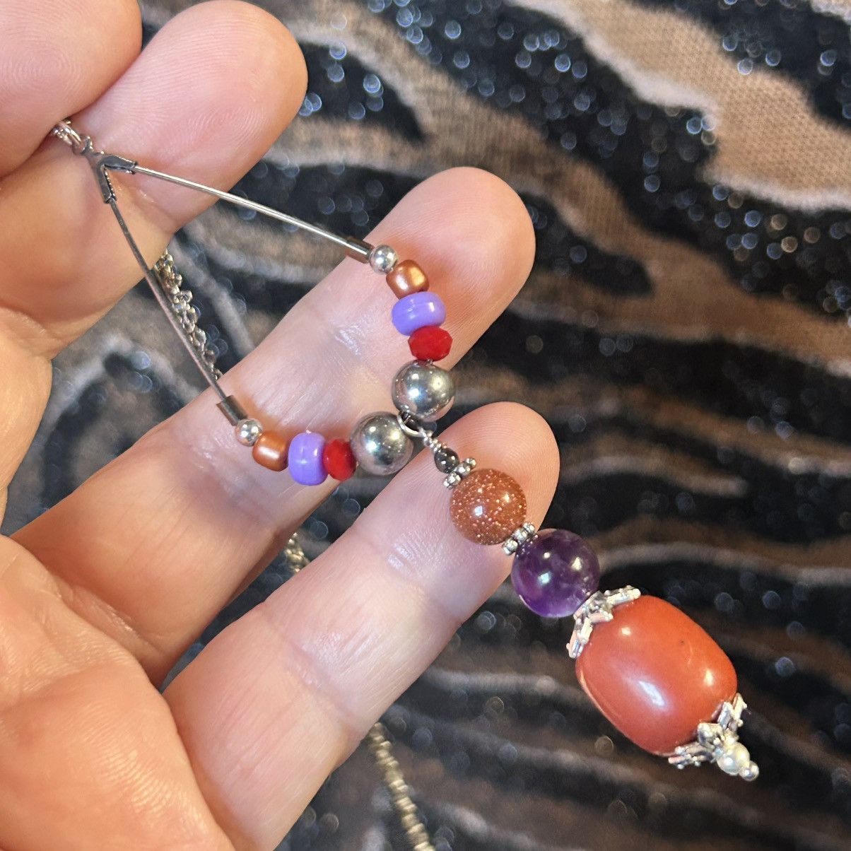 Handmade Handcrafted vintage bead changeable charm pendant necklace Size ONE SIZE - 1 Thumbnail