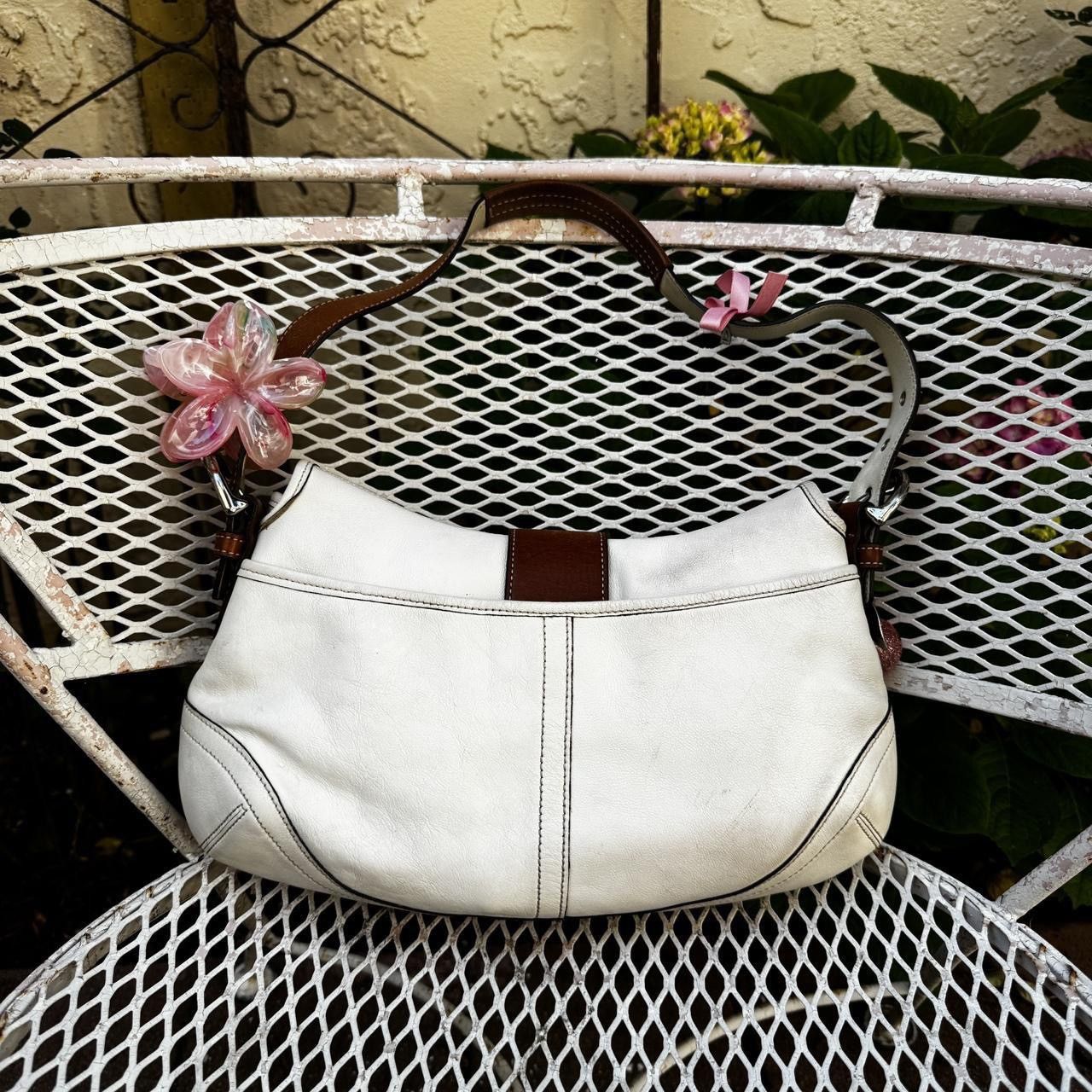 Coach Y2K Coach White Leather & Brown Large Soho Size ONE SIZE - 2 Thumbnail