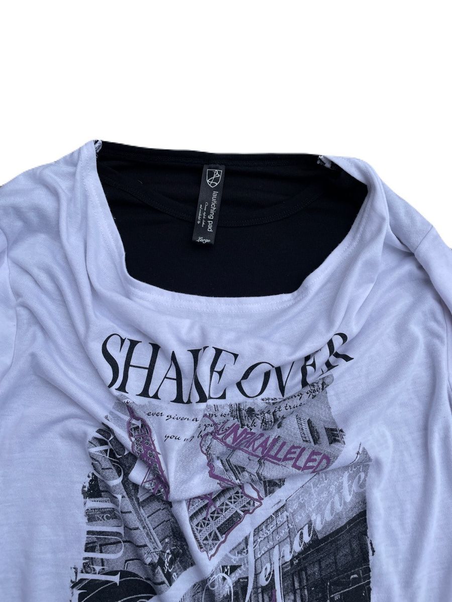 If Six Was Nine 2000s Japanese archive Layered Drape Poem Long Sleeve Tee Size US S / EU 44-46 / 1 - 5 Thumbnail