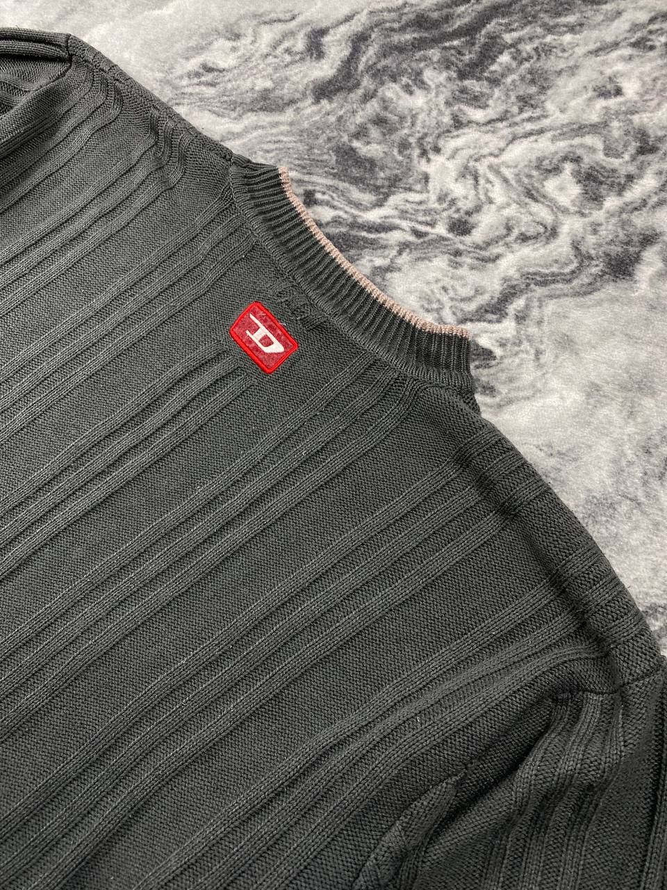 Diesel Vintage Diesel Knit Ribbed Sweater Big Logo Size US L / EU 52-54 / 3 - 11 Thumbnail