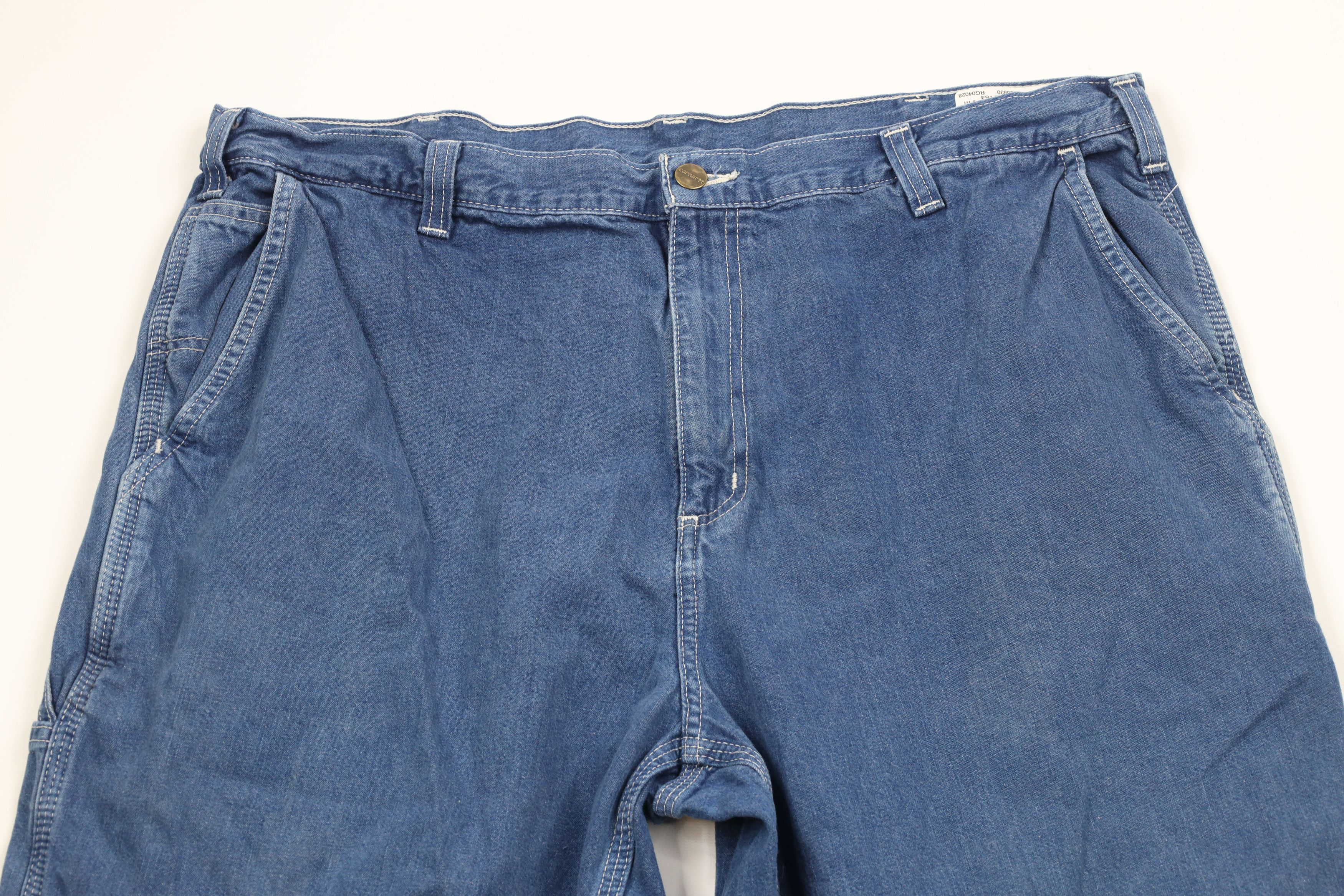 Carhartt × Vintage Vintage Carhartt Out Wide Leg Carpenter Dungaree Jeans Blue Size US 40 / EU 56 - 2 Thumbnail
