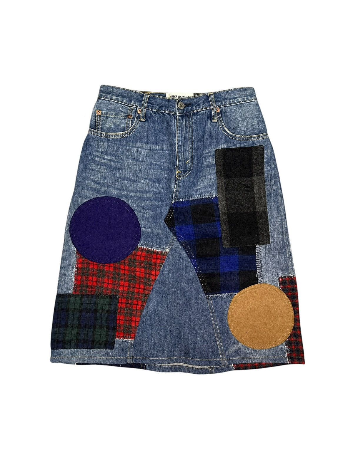 Junya Watanabe F/W 15 Patchwork Denim Skirt Size 28" / US 6 / IT 42 - 1 Thumbnail