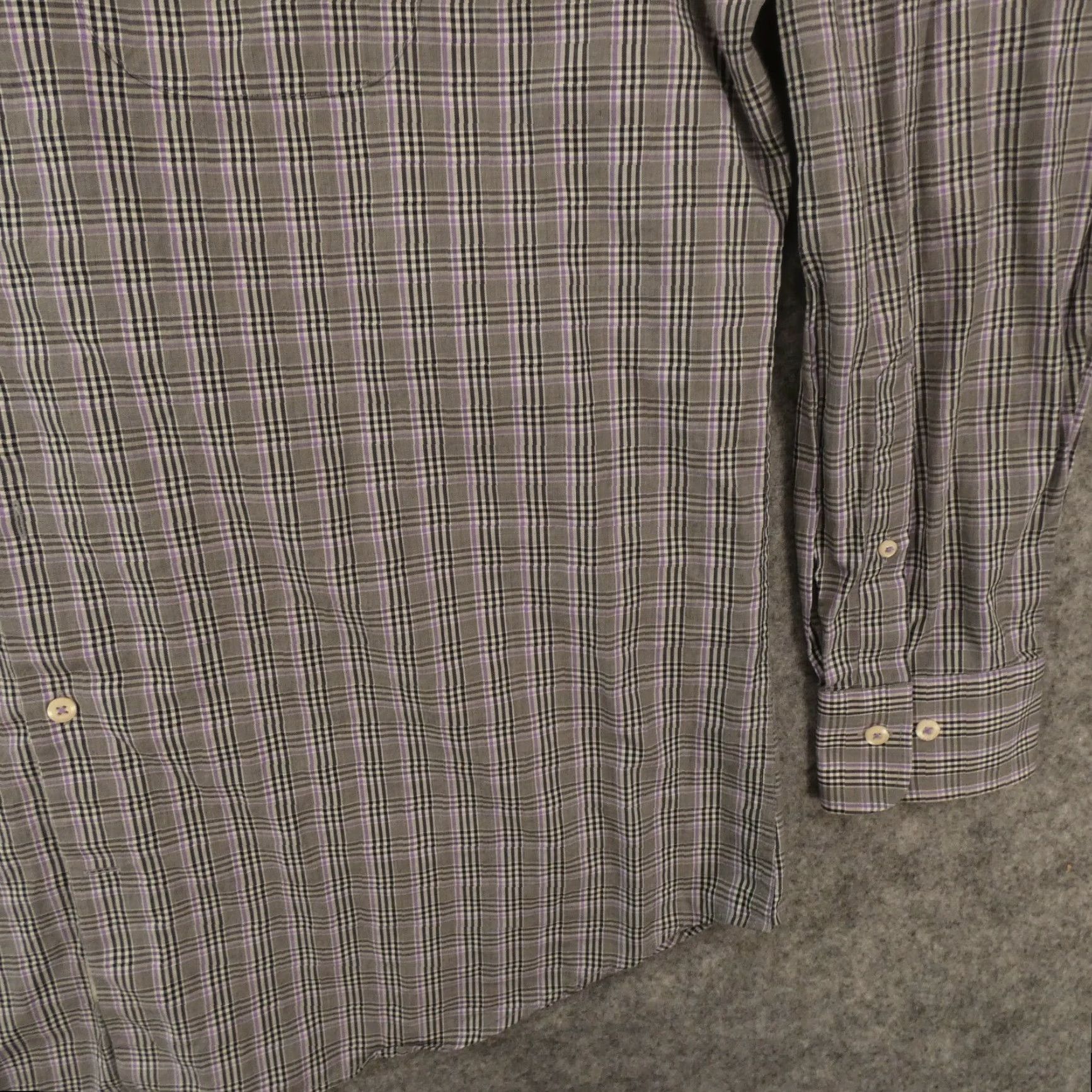 Peter Millar Peter Millar Shirt Mens XL Long Sleeve Button-Up Gray Purple Plaid Size US XL / EU 56 / 4 - 5 Thumbnail
