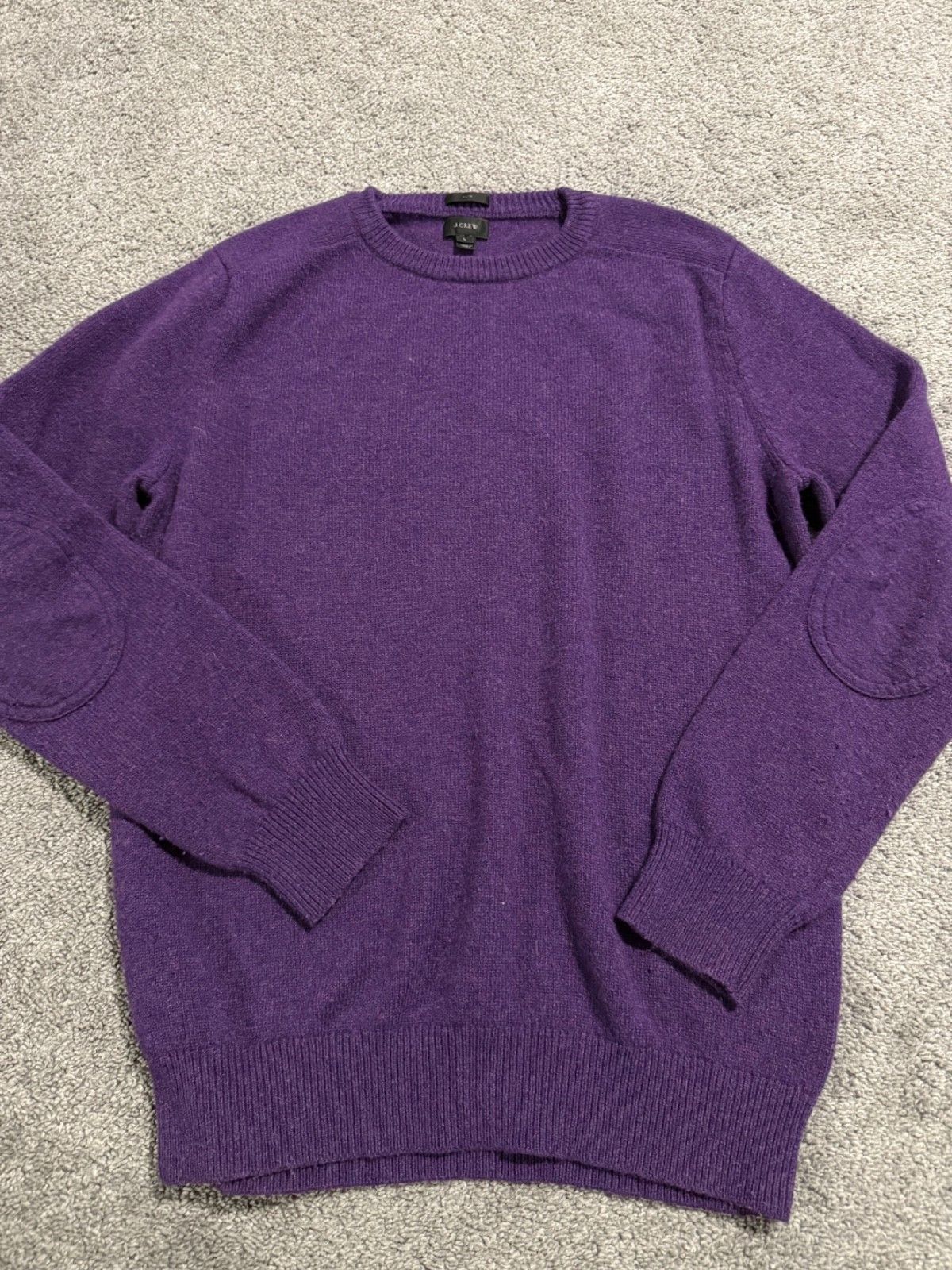 J.Crew J. Crew Mens Eggplant Merino Wool Blend Crew Neck Sweater L Size US L / EU 52-54 / 3 - 1 Thumbnail