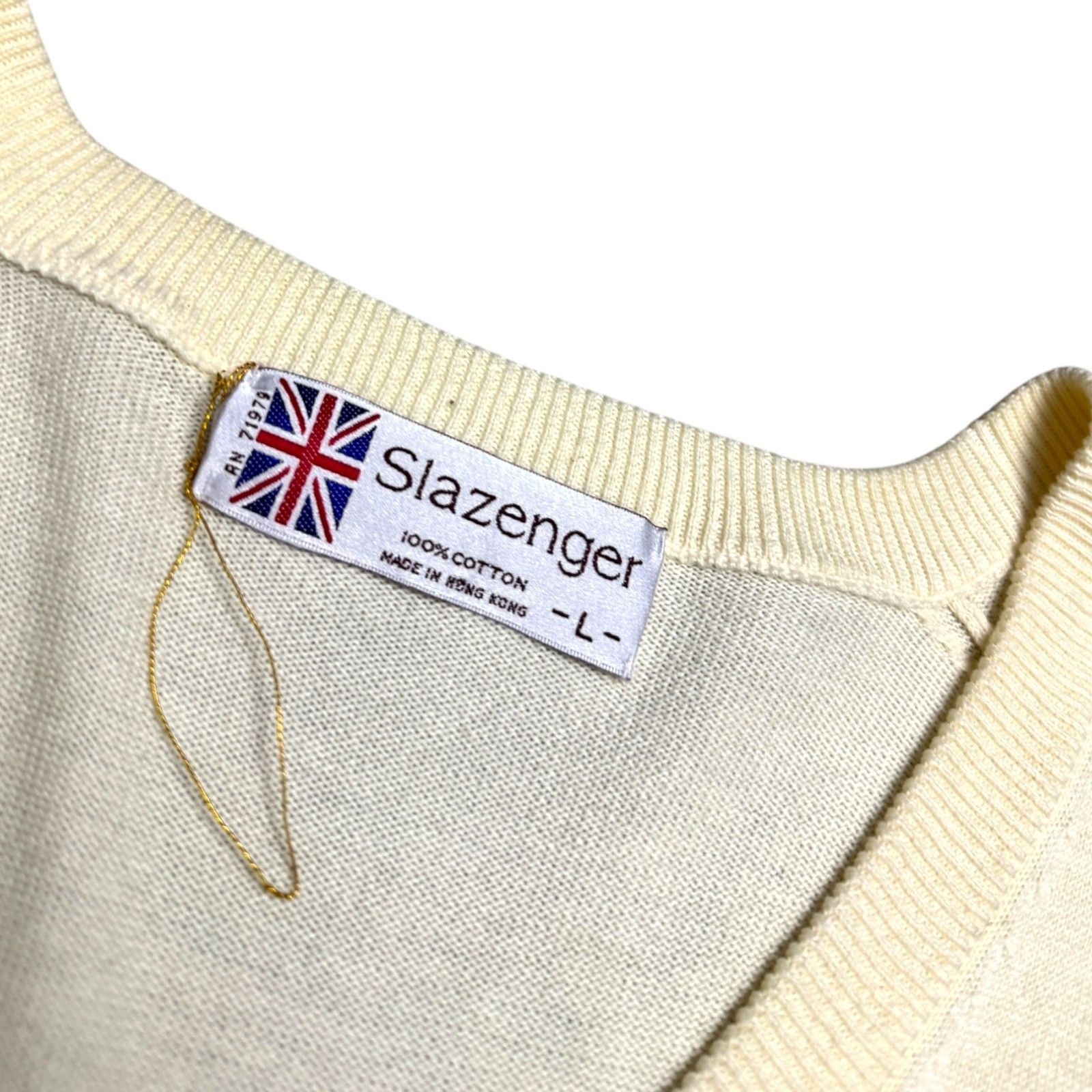 Other SLAZENGER Vintage 90s Casual Knit Preppy Sweater Large Size US L / EU 52-54 / 3 - 3 Thumbnail