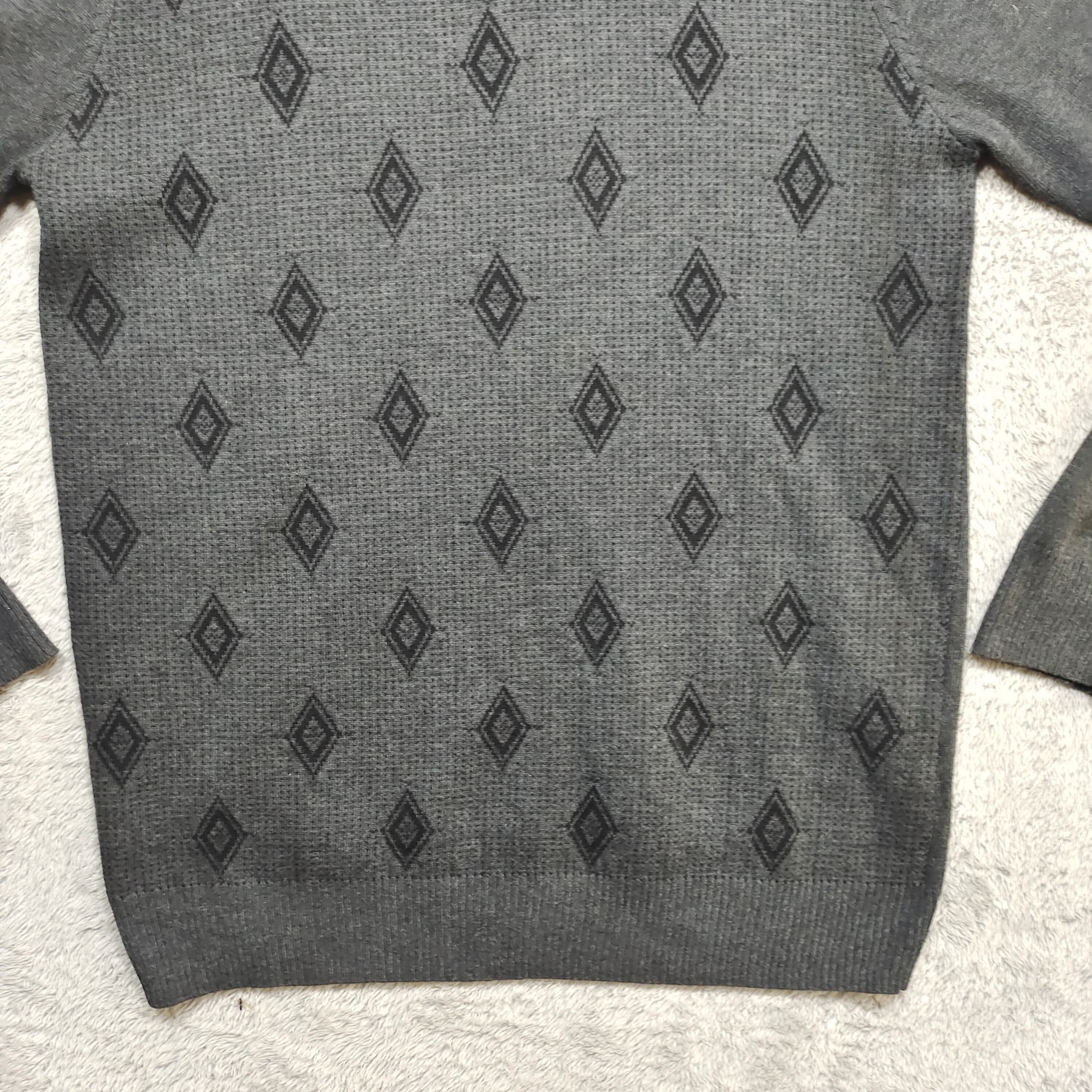 Armani Armani Exchange V-Neck Sweater All-Over Logo, Charcoal Grey Size US L / EU 52-54 / 3 - 4 Thumbnail