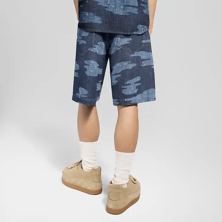 Louis Vuitton Monogram Chambray Shorts Size US 32 / EU 48 - 3 Thumbnail
