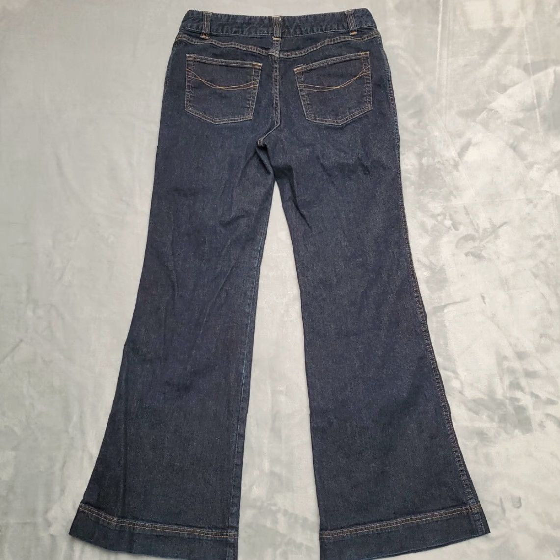 J. Jill J Jill Jeans Womens 8 Blue Denim Flared Comfort Stretch Retro 90s Y2K Bellbottom Jeans Womens 8 Blue Denim Flared 90s Retro Bellbottom Size 30" / US 8 / IT 44 - 6 Thumbnail