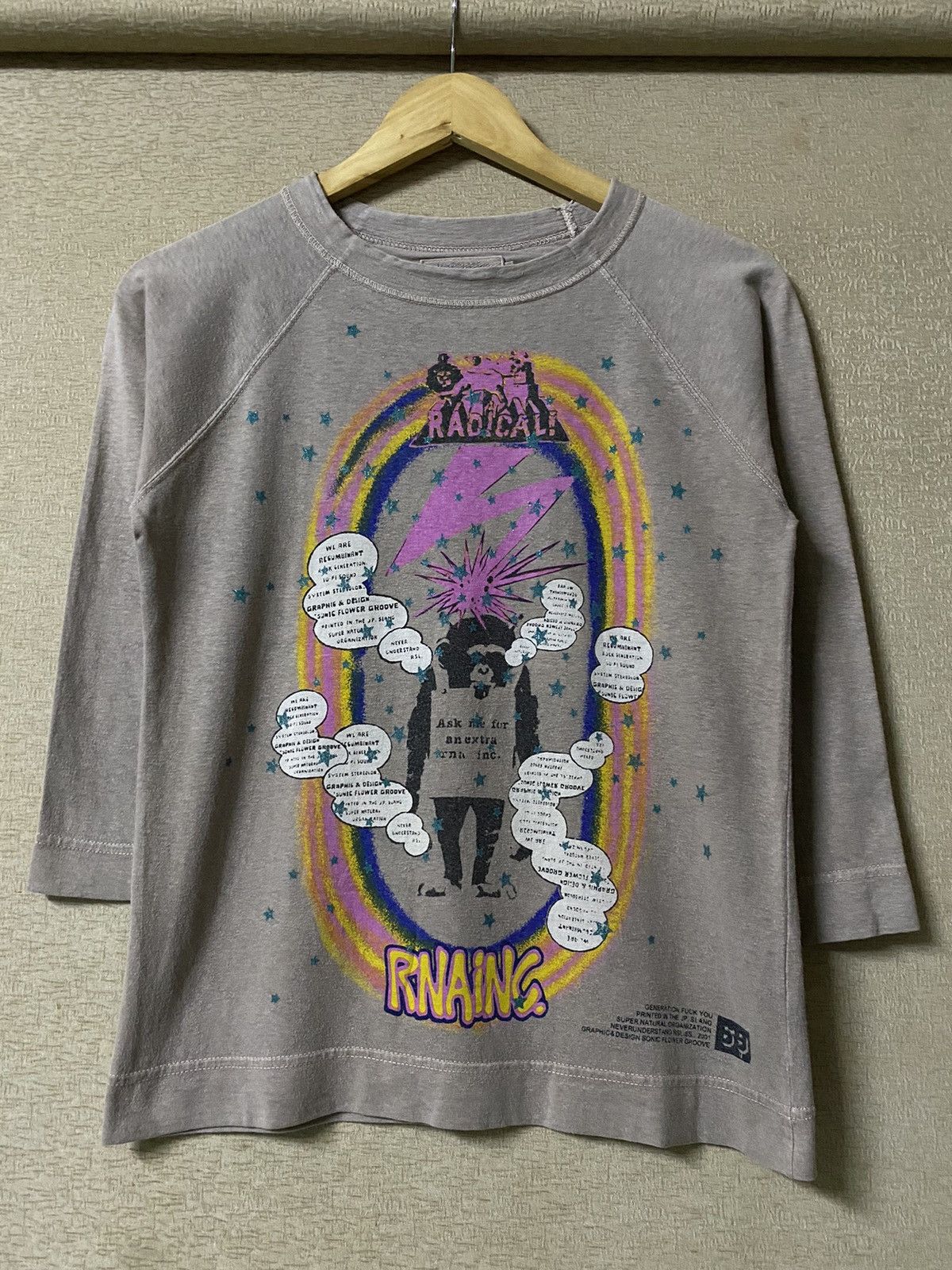 20471120 × Hysteric Glamour RNA INC Japan Rainbow Monkey Sonic Flower Groove Longsleeve Size US S / EU 44-46 / 1 - 2 Thumbnail