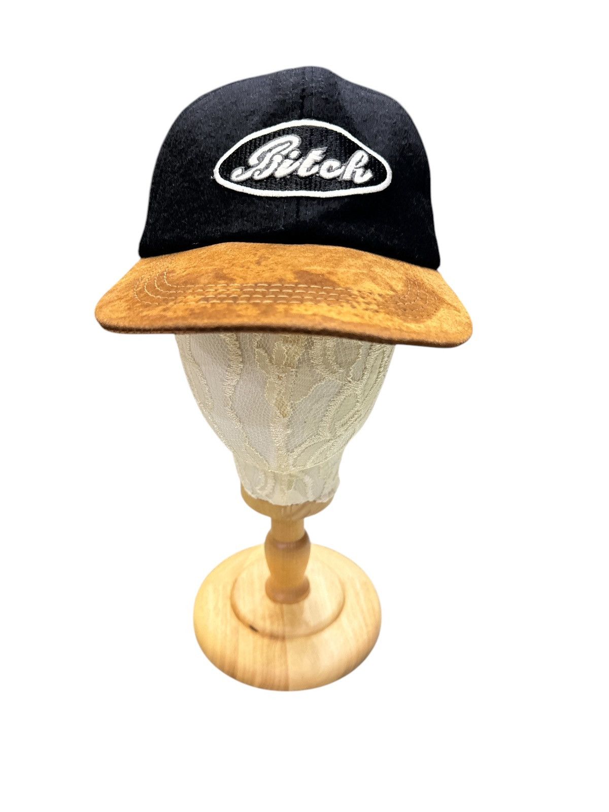 【THEAIRTOWN】90’s BITCH CAP Vintage 90s Bitch Skateboarding Cap Hat Logo Embroidered