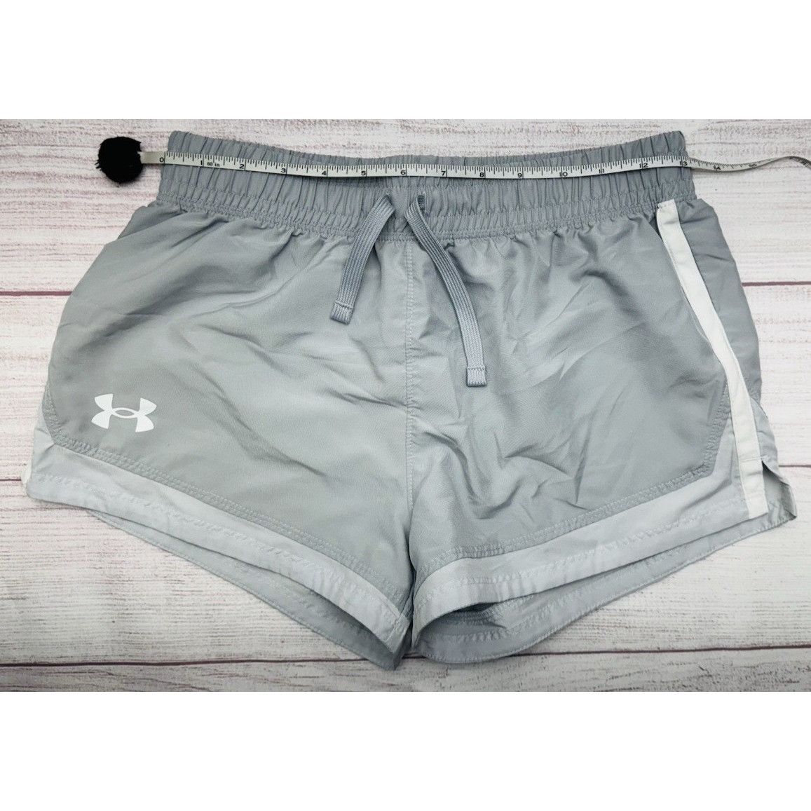 Under Armour UNDER ARMOUR Girl's Youth Large (L) Shorts Gray Print w Logo Size 34" / US 12 / IT 48 - 2 Thumbnail