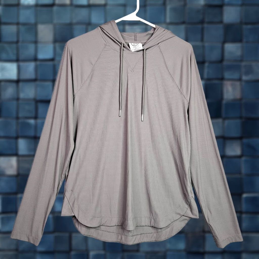 Vintage SAGE Women's Grey Lightweight Long Sleeve Hoodie Shirt SAGE Family Logo Pullover Regular Fit All Seasons Size S / US 4 / IT 40 - 1 Thumbnail