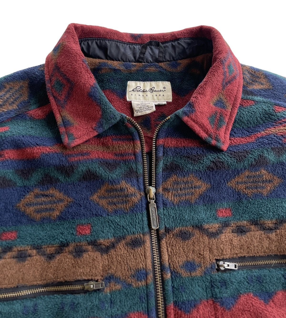Eddie Bauer Vintage Native Patterned Polartec Fleece Jacket Size US L / EU 52-54 / 3 - 5 Thumbnail