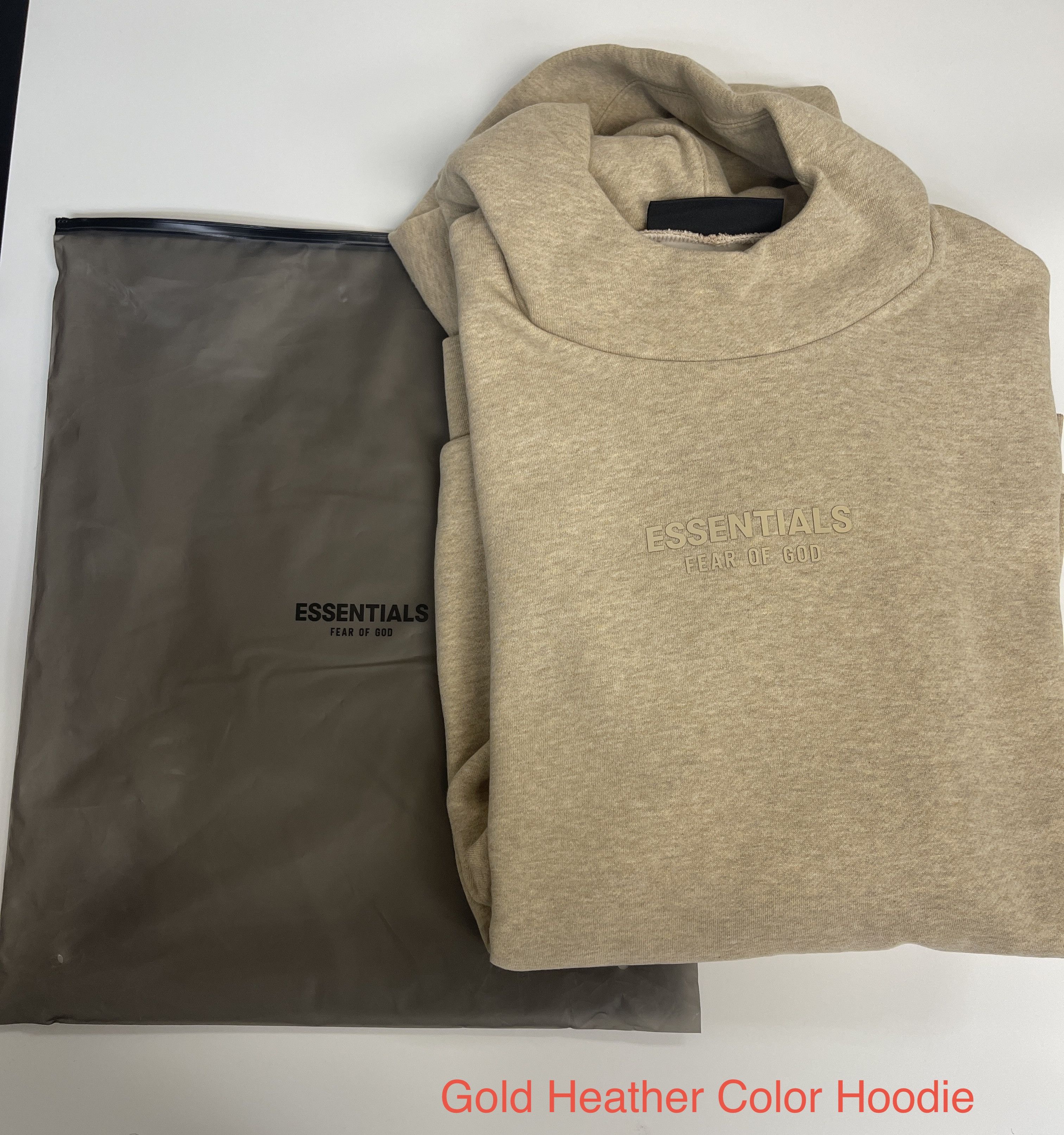 Fear of God 🔥🔥Fear of God Essentials Hoodie Gold Heather Sz(XL) Size US XL / EU 56 / 4 - 4 Thumbnail