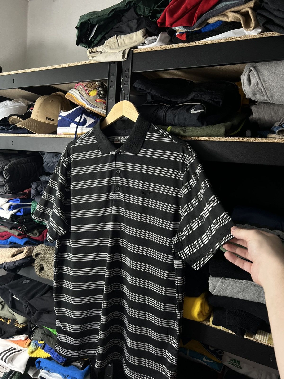 Nike 🏌️‍♂️ Nike Golf Striped Dri-FIT Polo Shirt – Size L – Classic Size US L / EU 52-54 / 3 - 2 Thumbnail