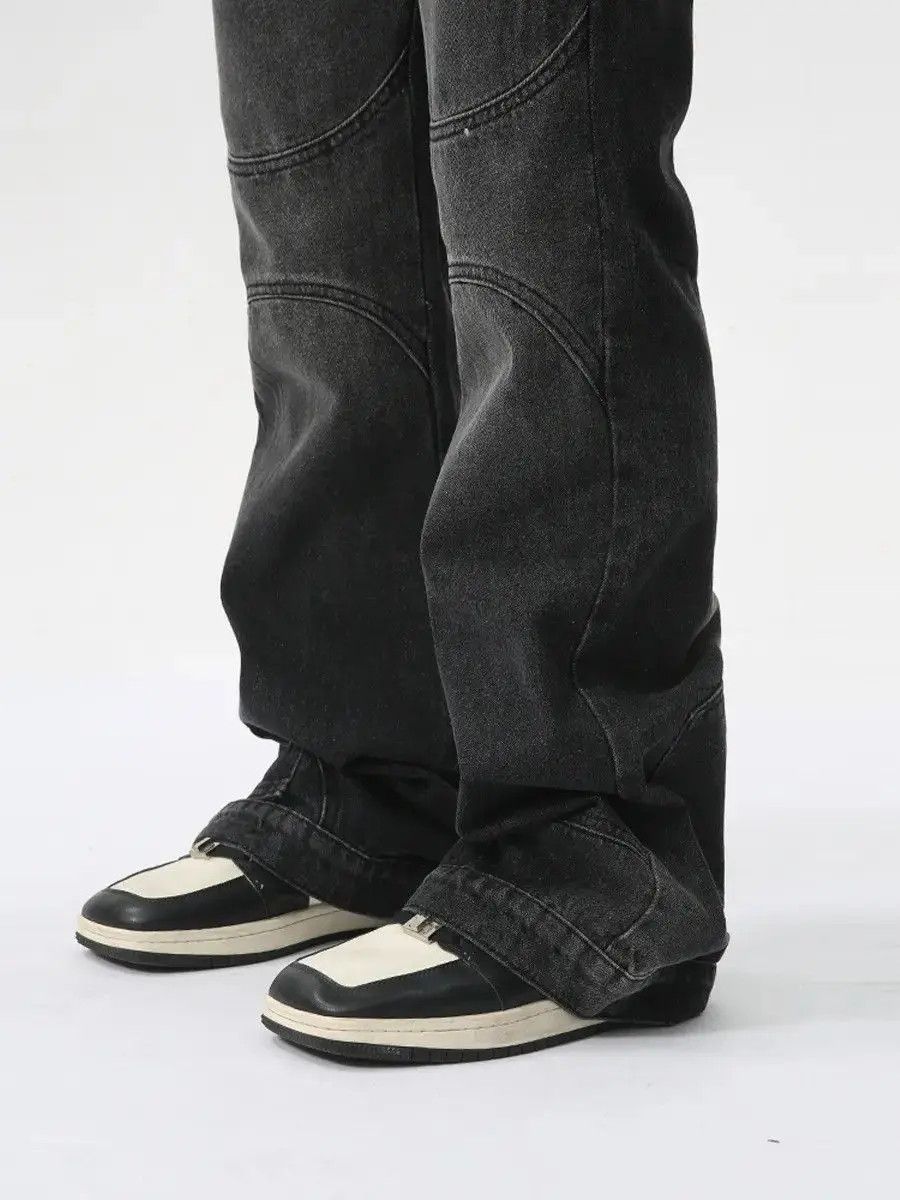 Japanese Brand Retro loose pocket micro flared jeans Size US 32 / EU 48 - 3 Thumbnail