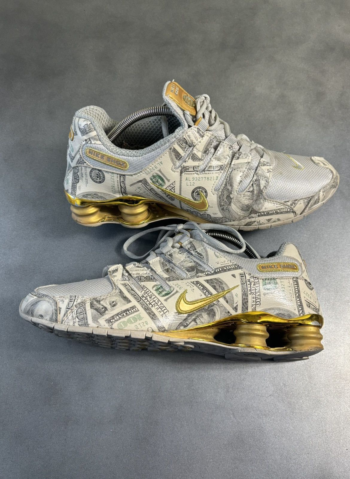 "Custom" VIntage Nike Shox NZ Pure Money Print Dollar Bill