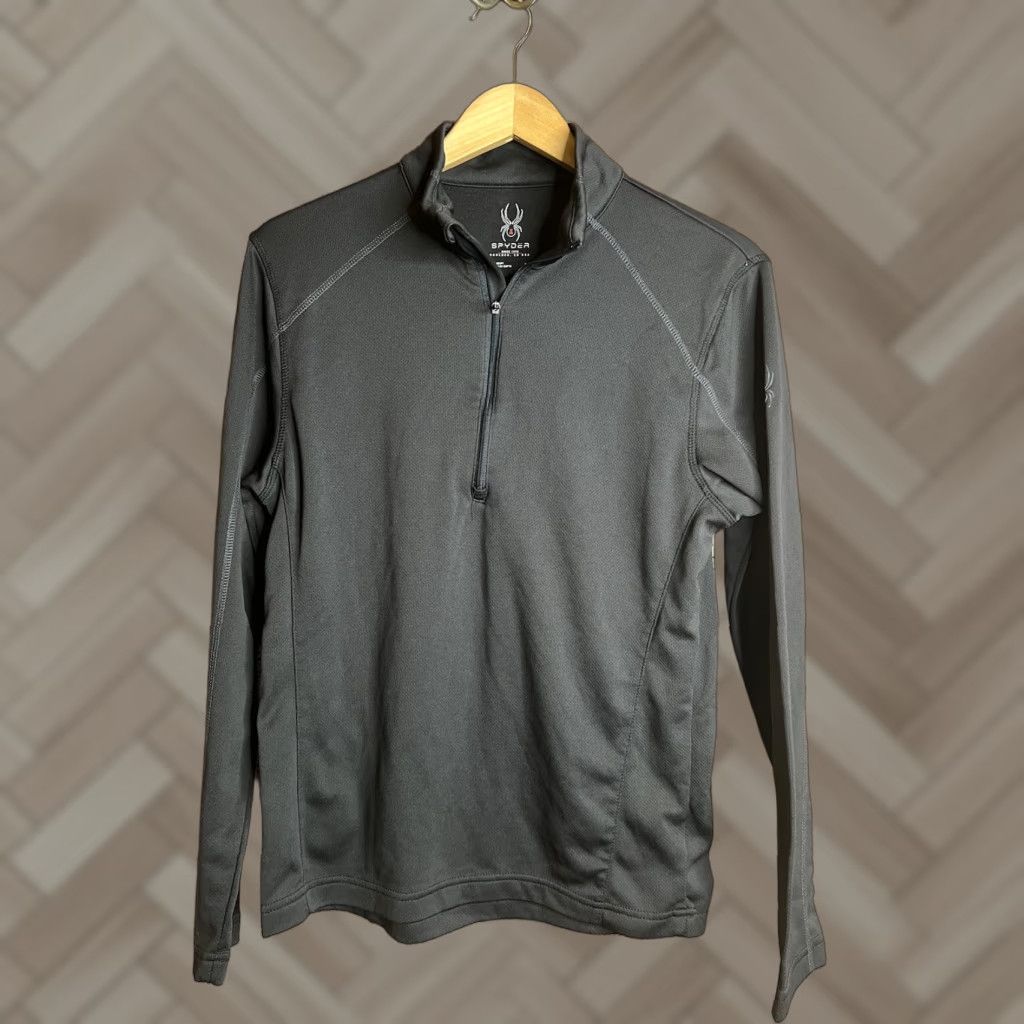 Spyder Spyder Men Sweater Long Sleeve Collared Half Zip Pullover Black Small Regular Knit Size US S / EU 44-46 / 1 - 1 Thumbnail