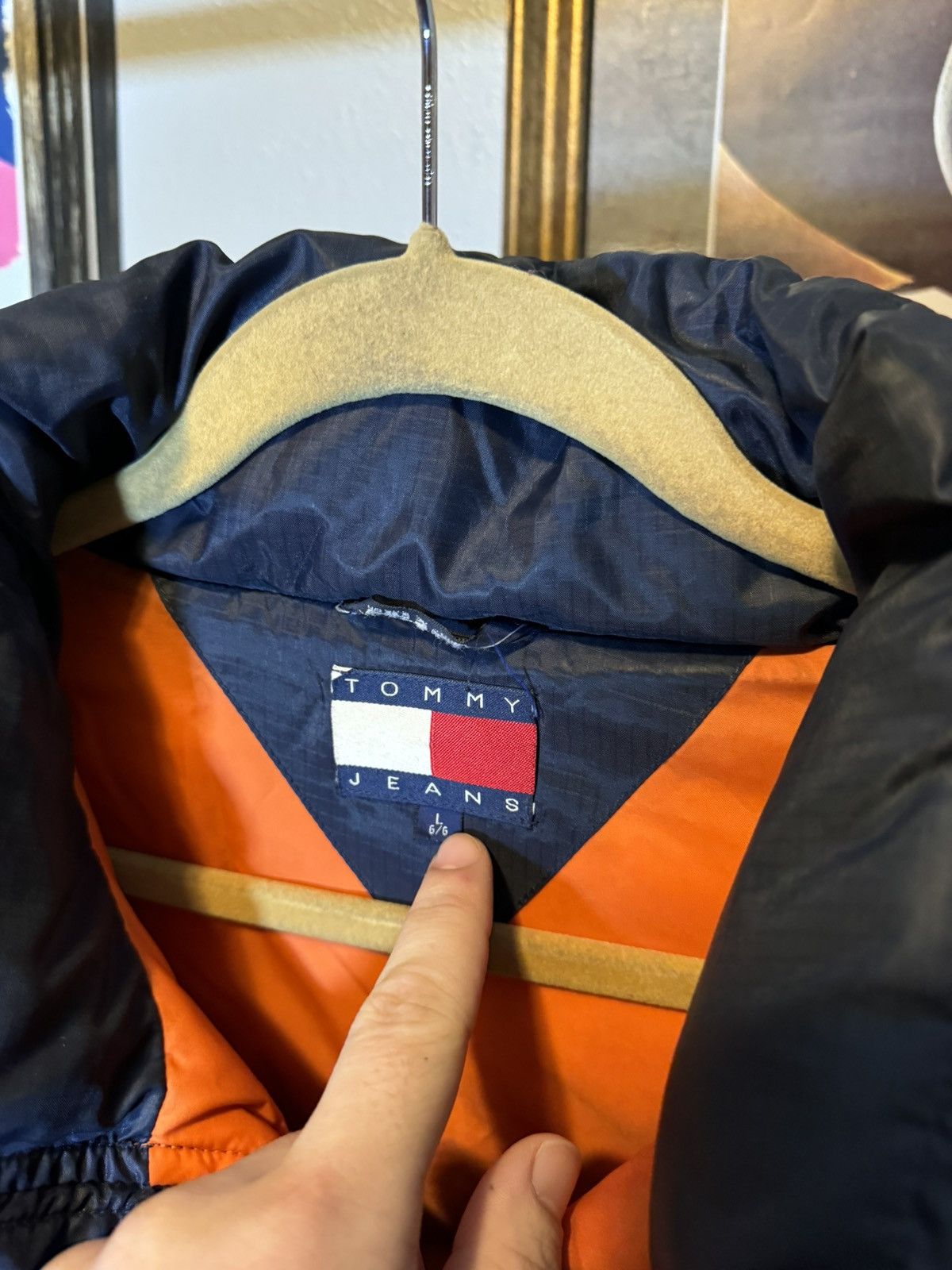 Tommy Hilfiger × Vintage Vintage Tommy Hilfiger Goose Down Puffer Jacket Size US L / EU 52-54 / 3 - 4 Thumbnail