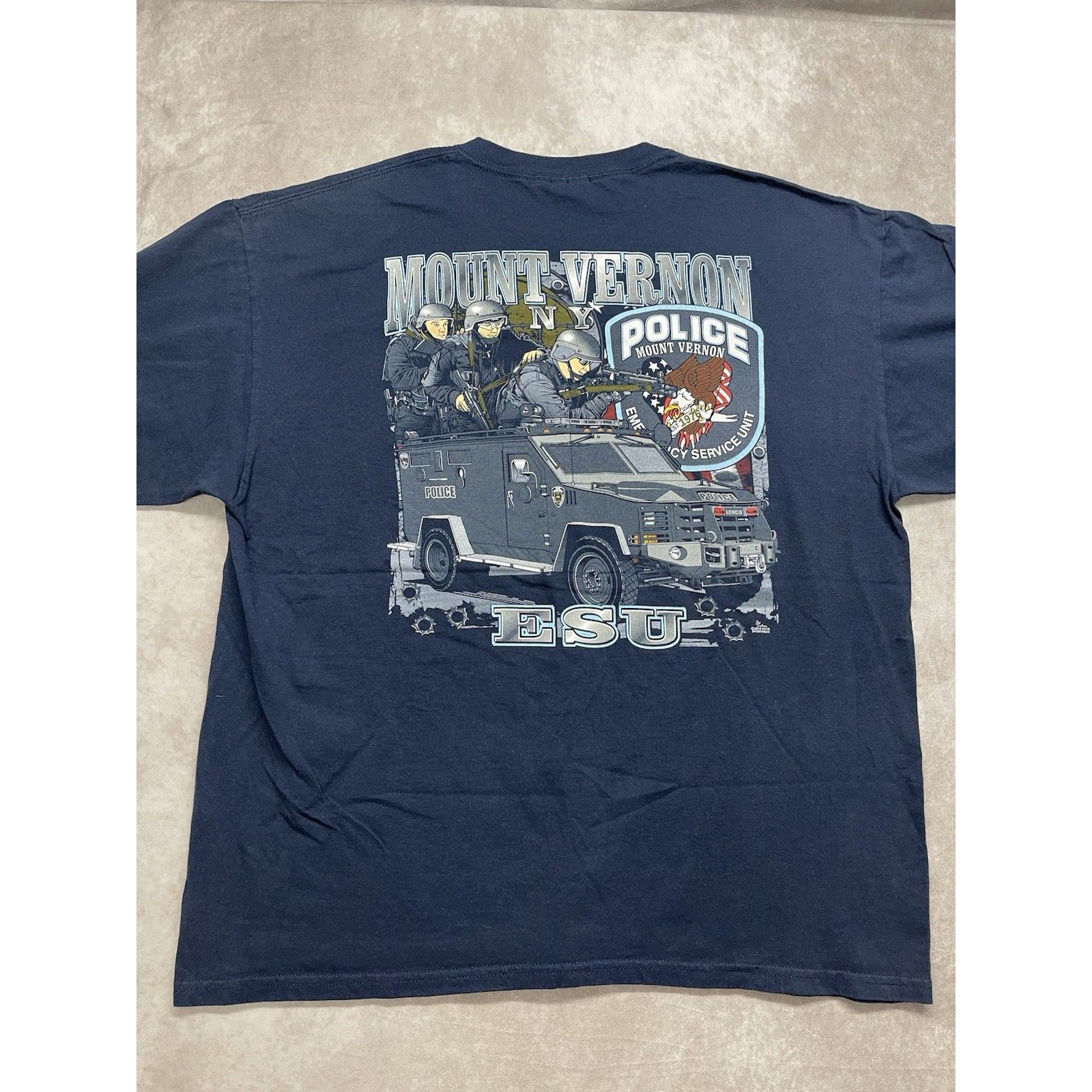 Other Mount Vernon NY Police ESU Lenco BearCat T-Shirt XL 1976 Tac Size US XL / EU 56 / 4 - 9 Thumbnail