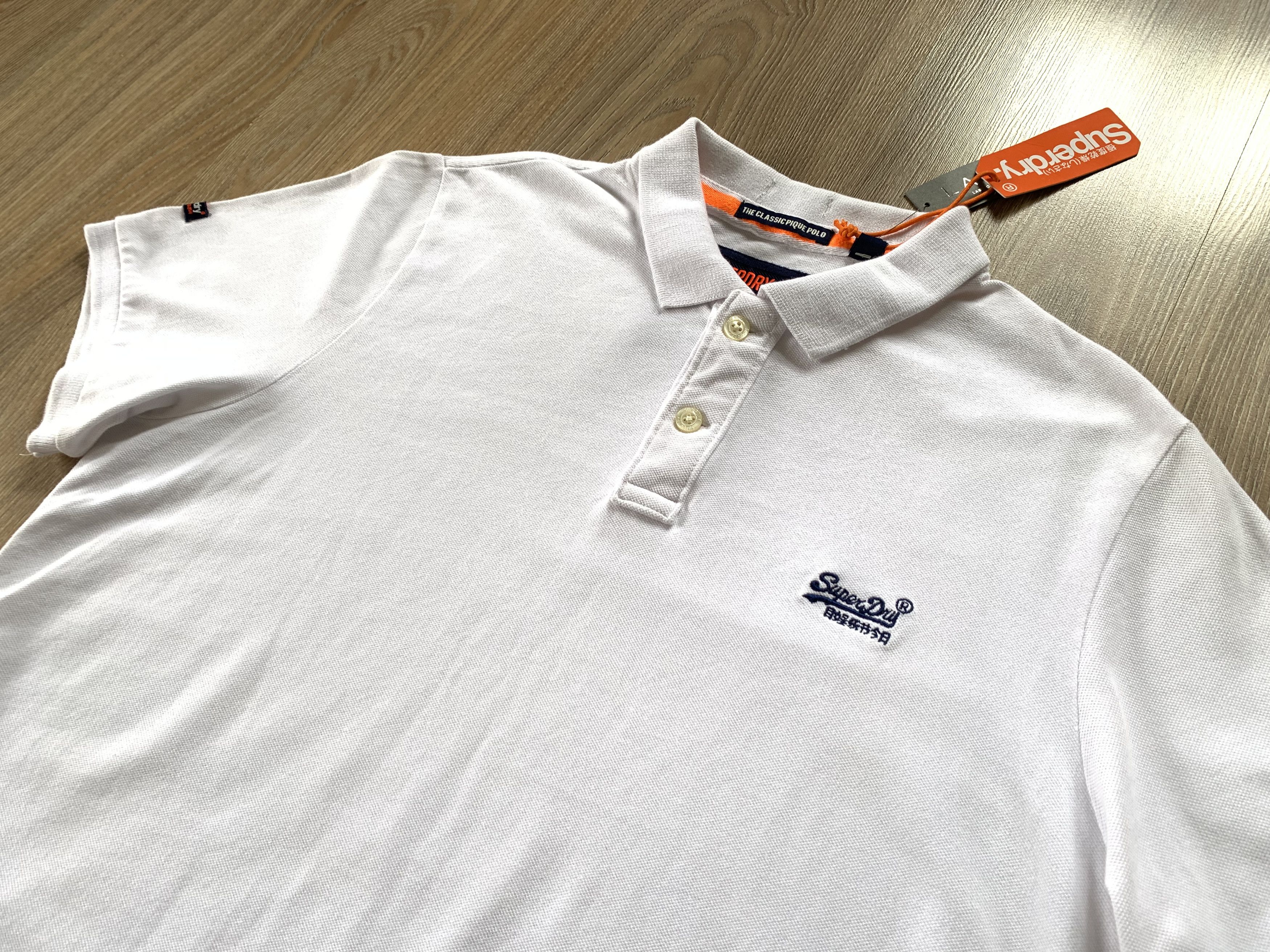 Japanese Brand × Superdry Superdry Classic Basic White Short Sleeeve Polo T Shirt Size US XXL / EU 58 / 5 - 4 Thumbnail
