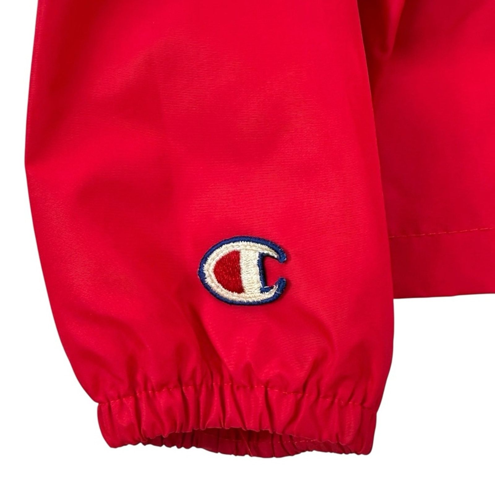 Champion Vintage Made in USA Red Nylon Windbreaker Jacket Size US L / EU 52-54 / 3 - 6 Thumbnail